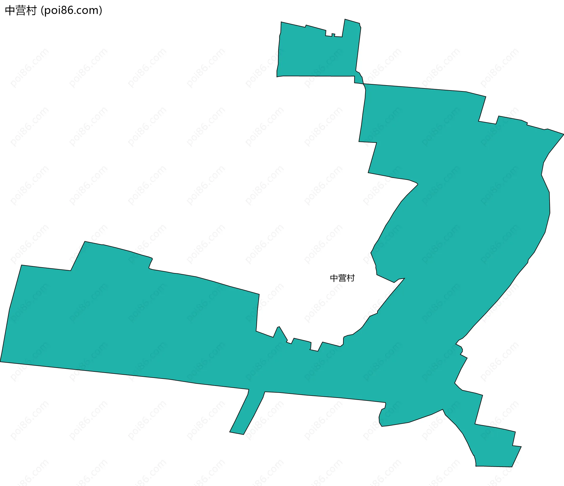 中营村边界地图