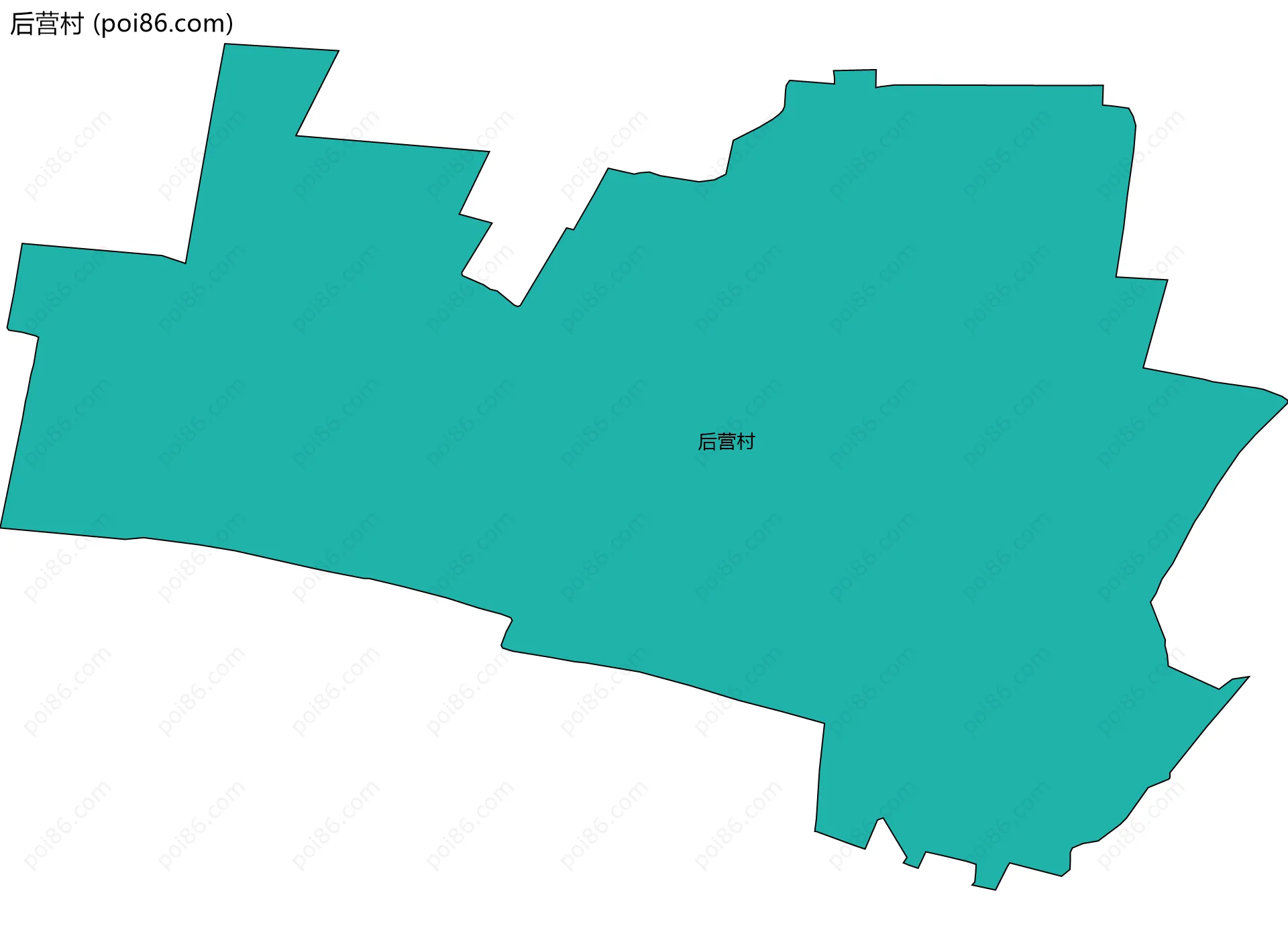 后营村边界地图