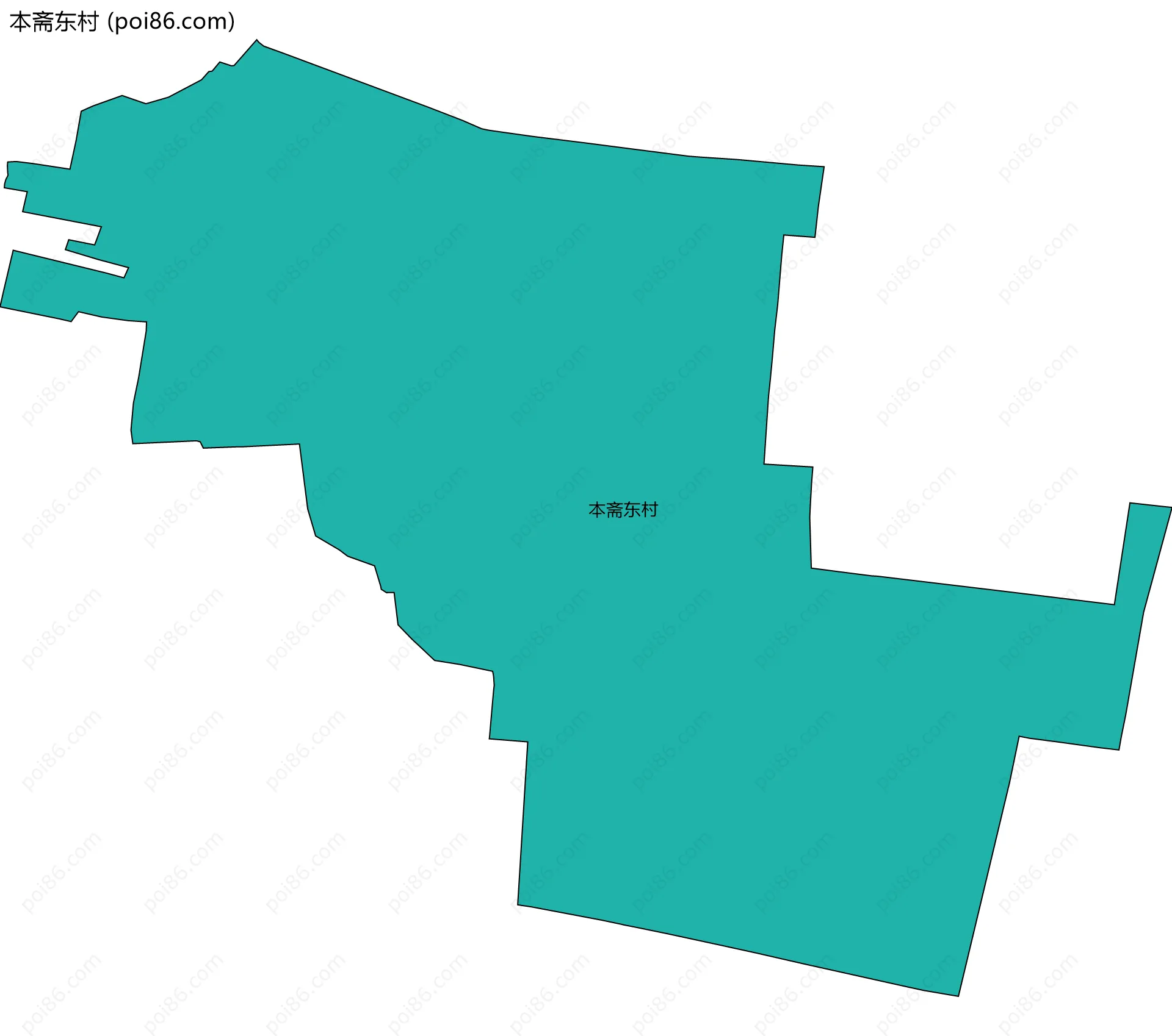 本斋东村边界地图