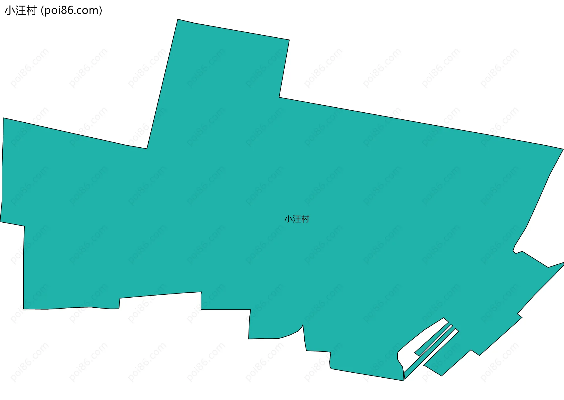 小汪村边界地图