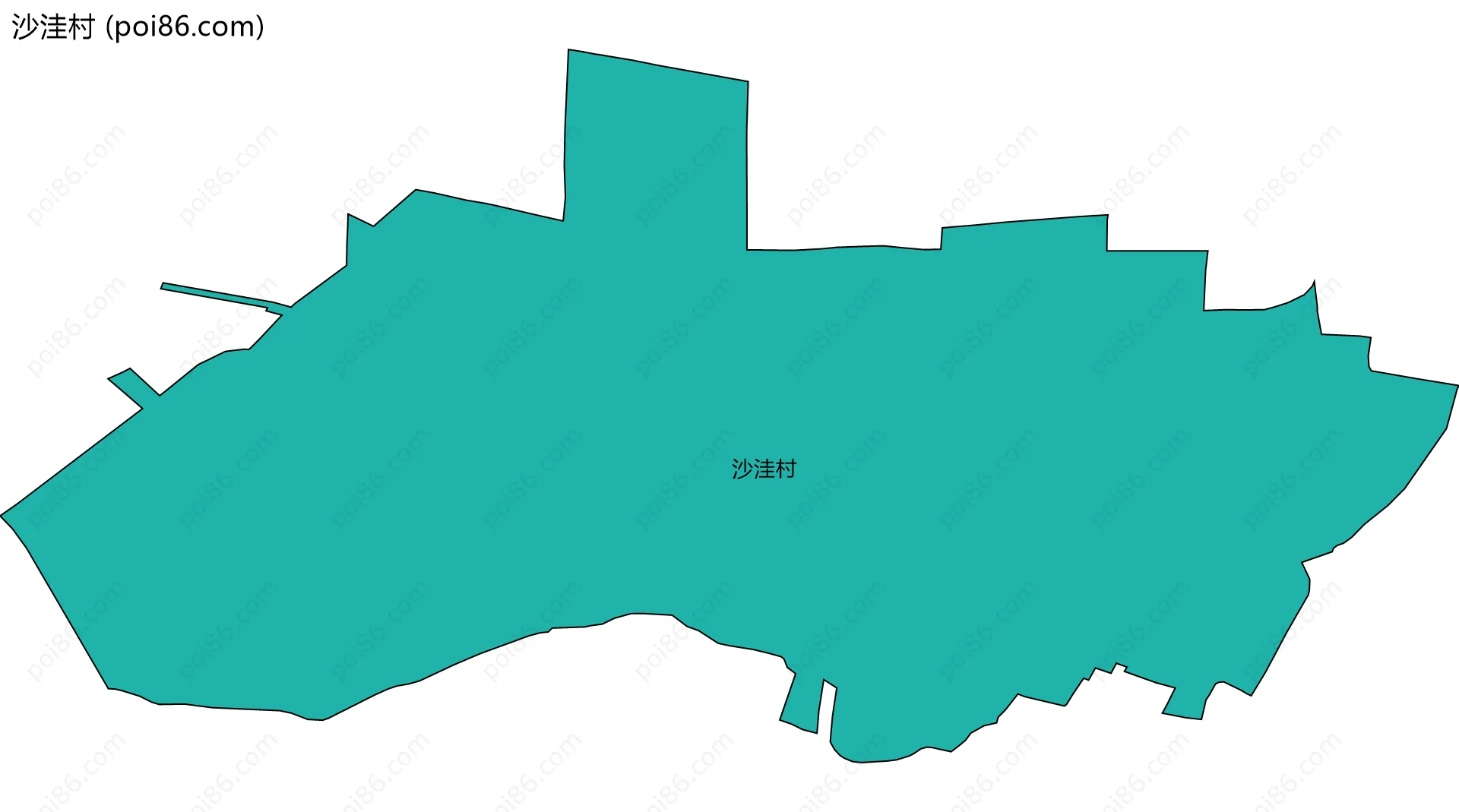 沙洼村边界地图