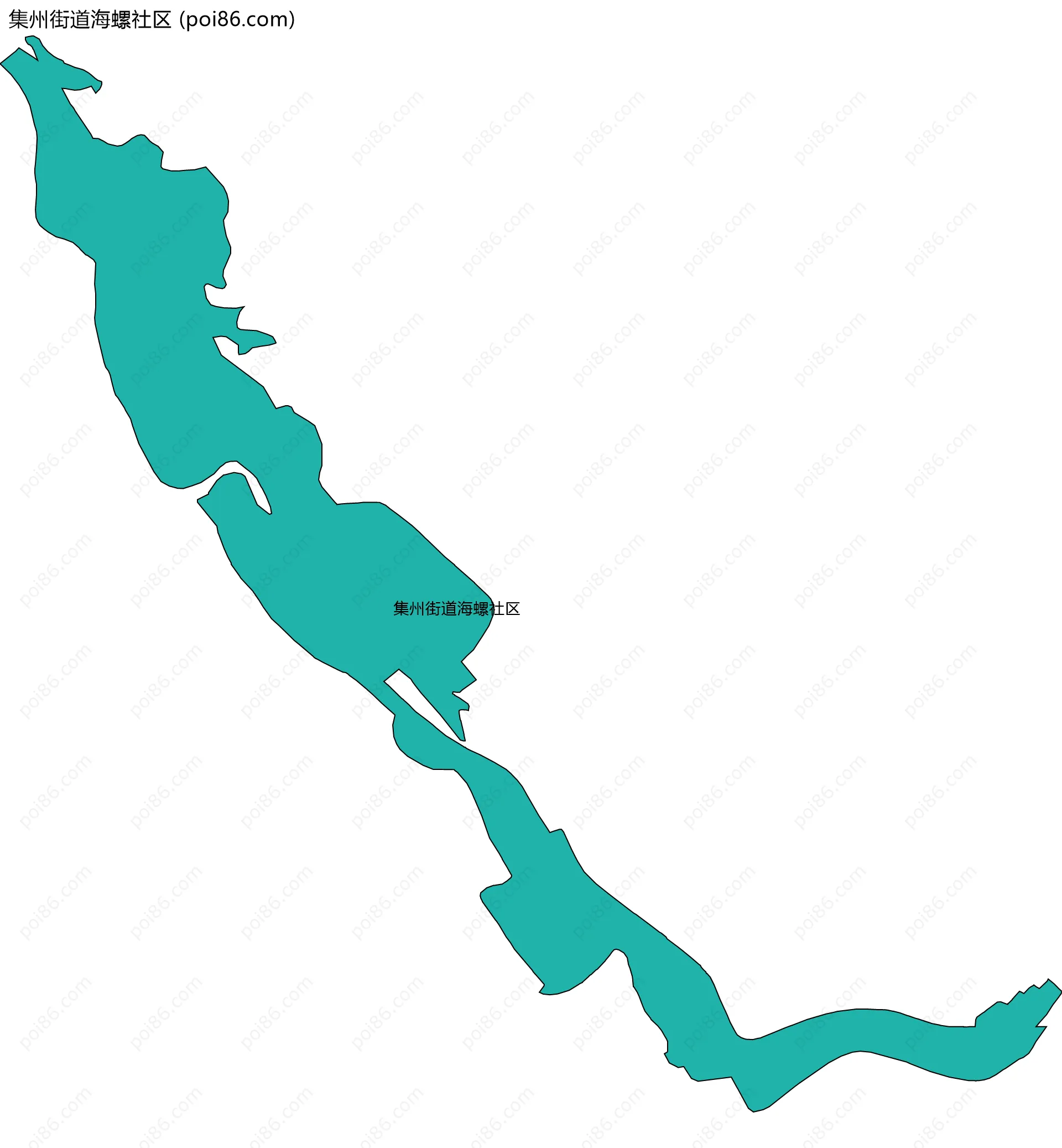 集州街道海螺社区边界地图