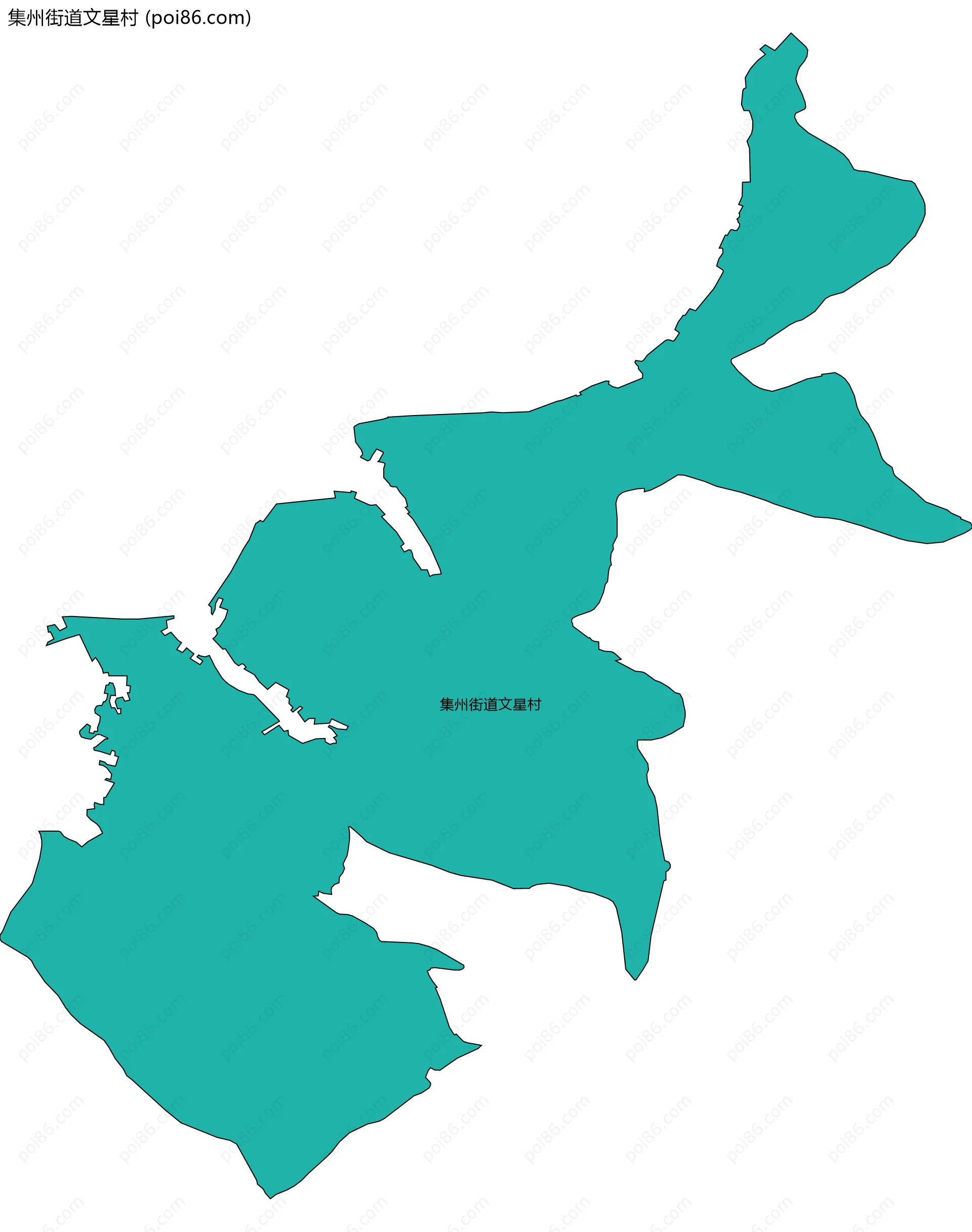 集州街道文星村边界地图