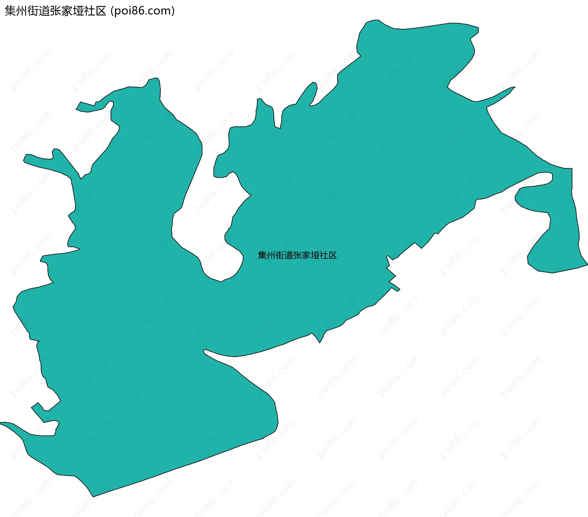 集州街道张家垭社区边界地图