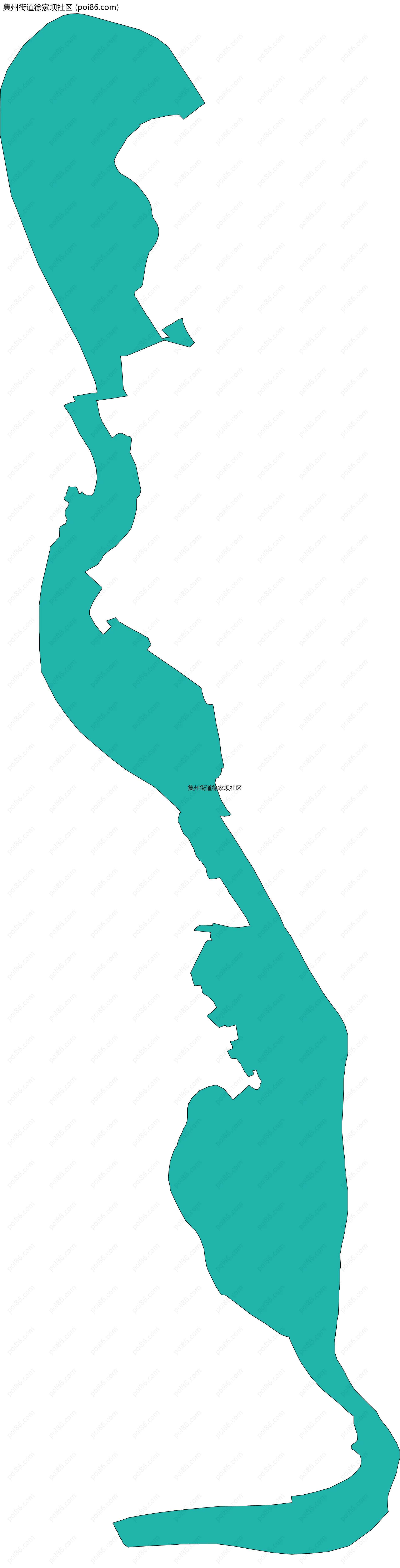 集州街道徐家坝社区边界地图