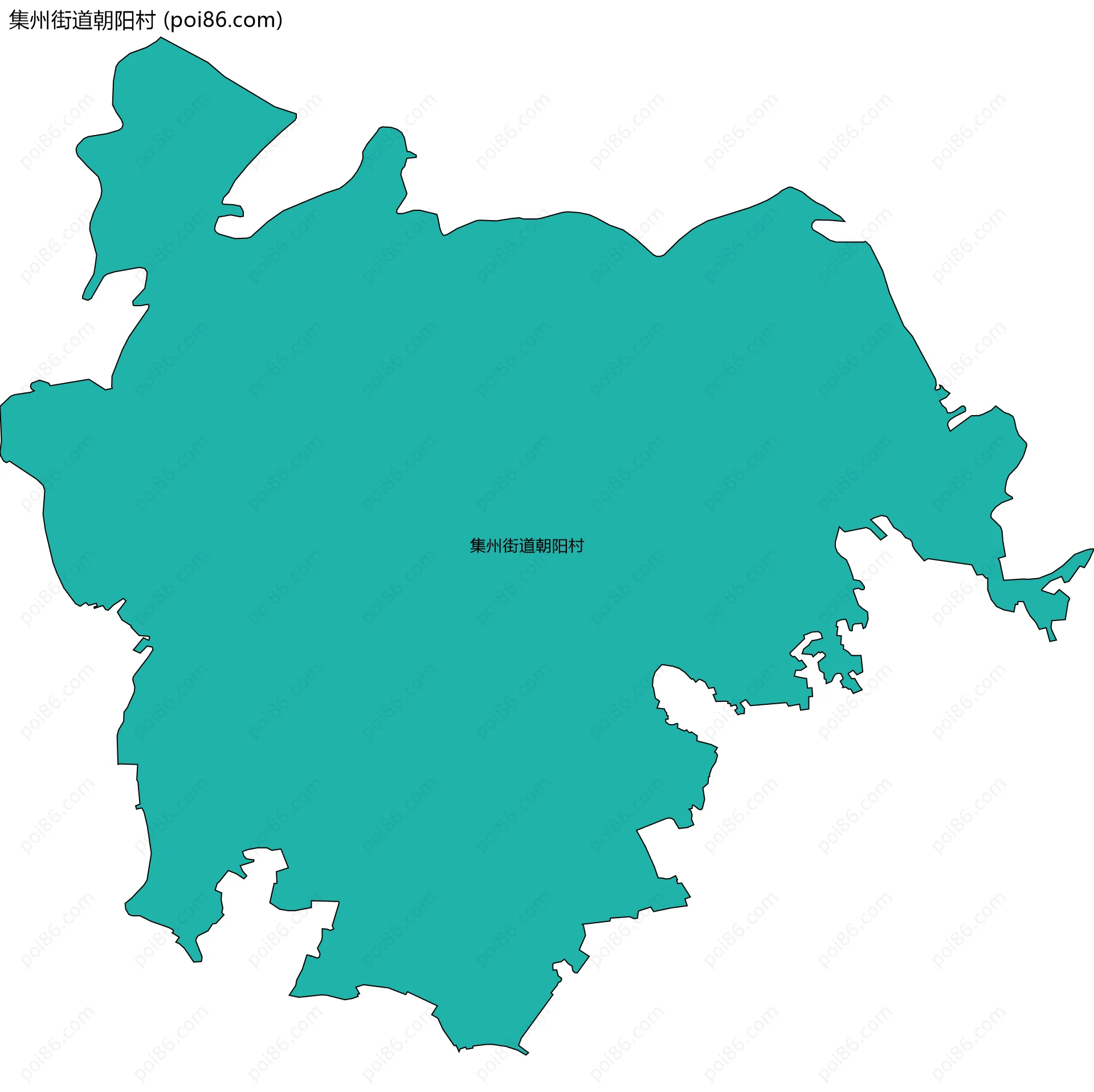 集州街道朝阳村边界地图