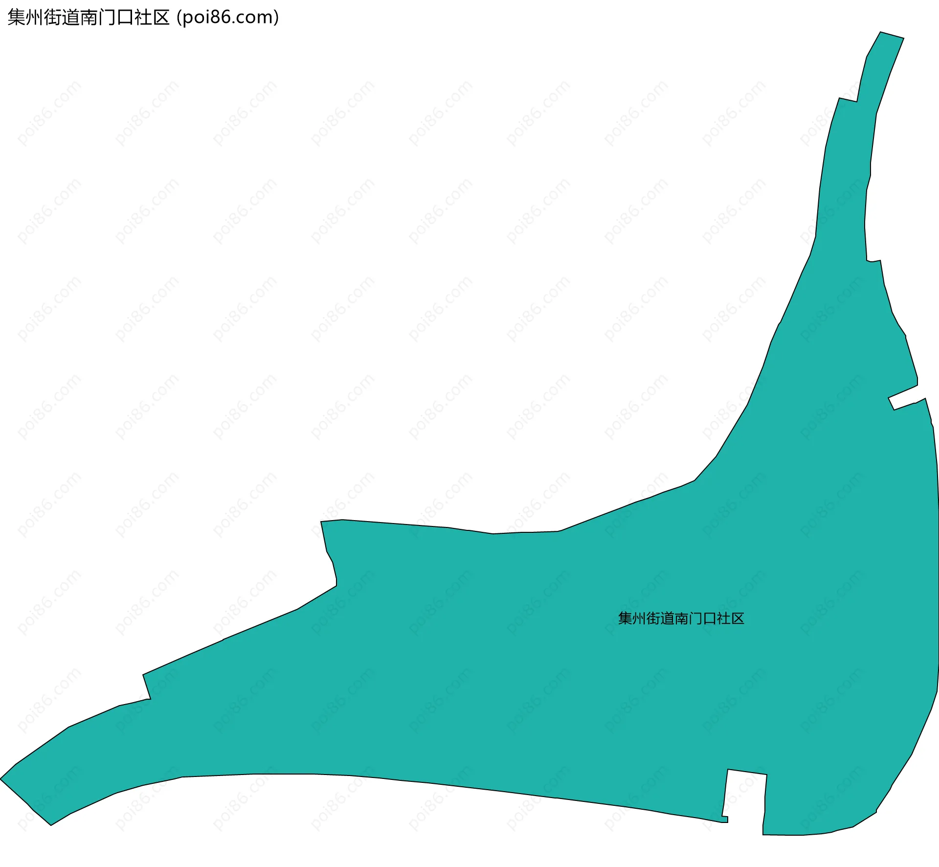 集州街道南门口社区边界地图