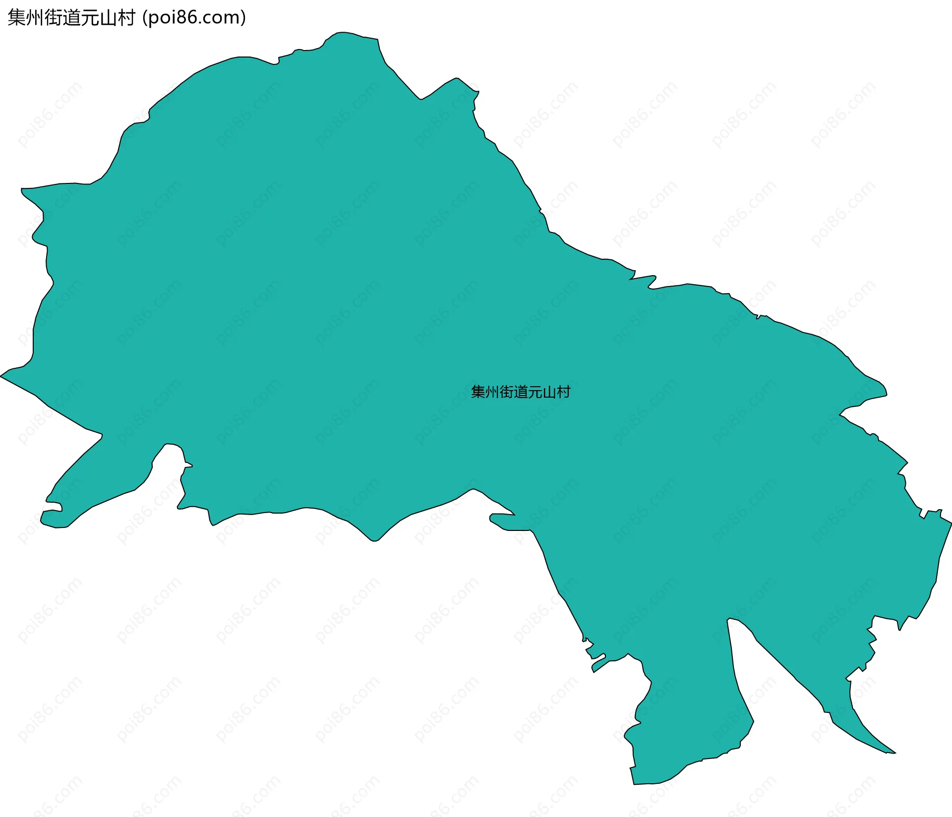 集州街道元山村边界地图