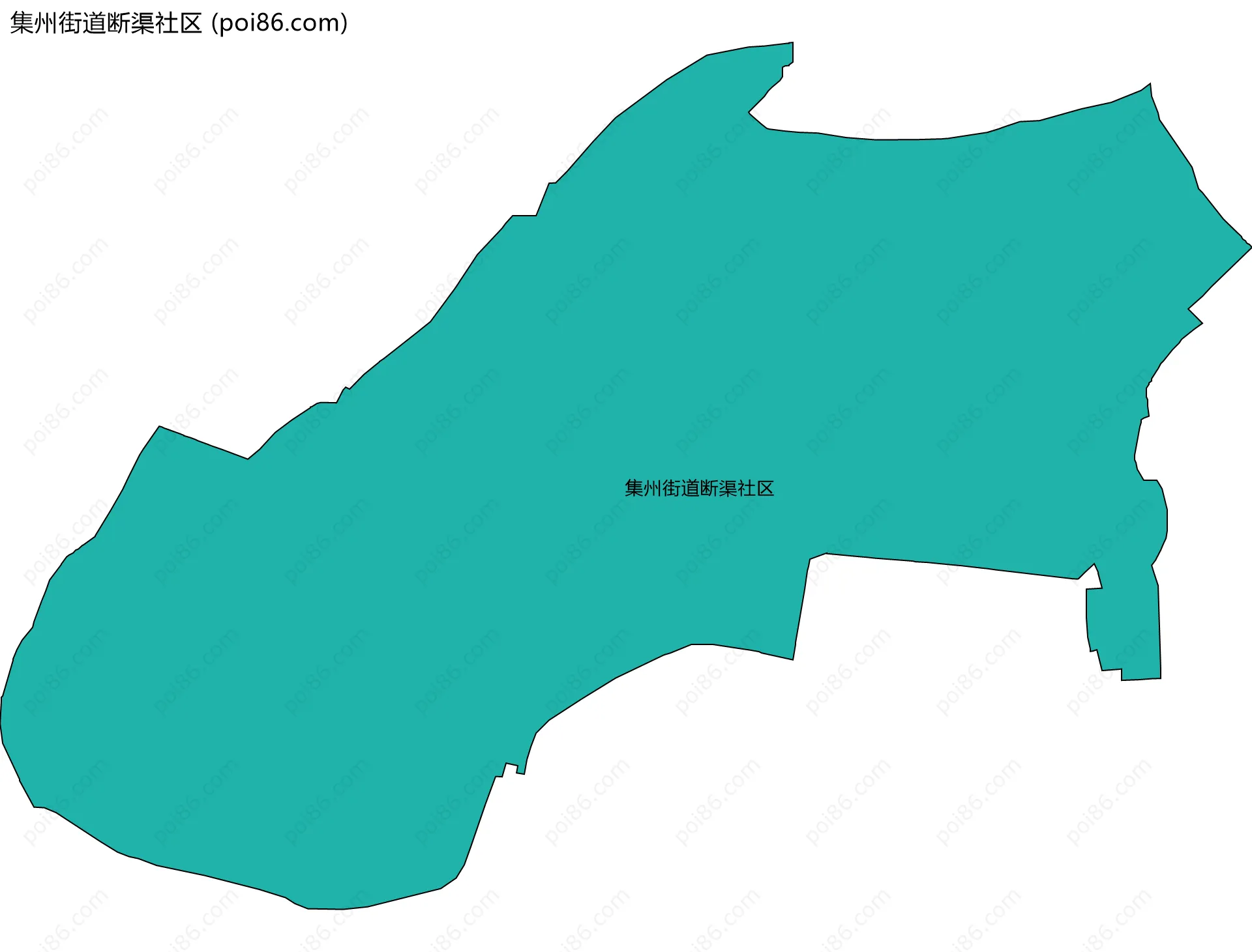 集州街道断渠社区边界地图
