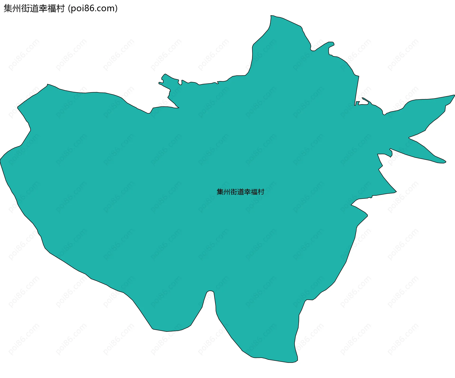 集州街道幸福村边界地图