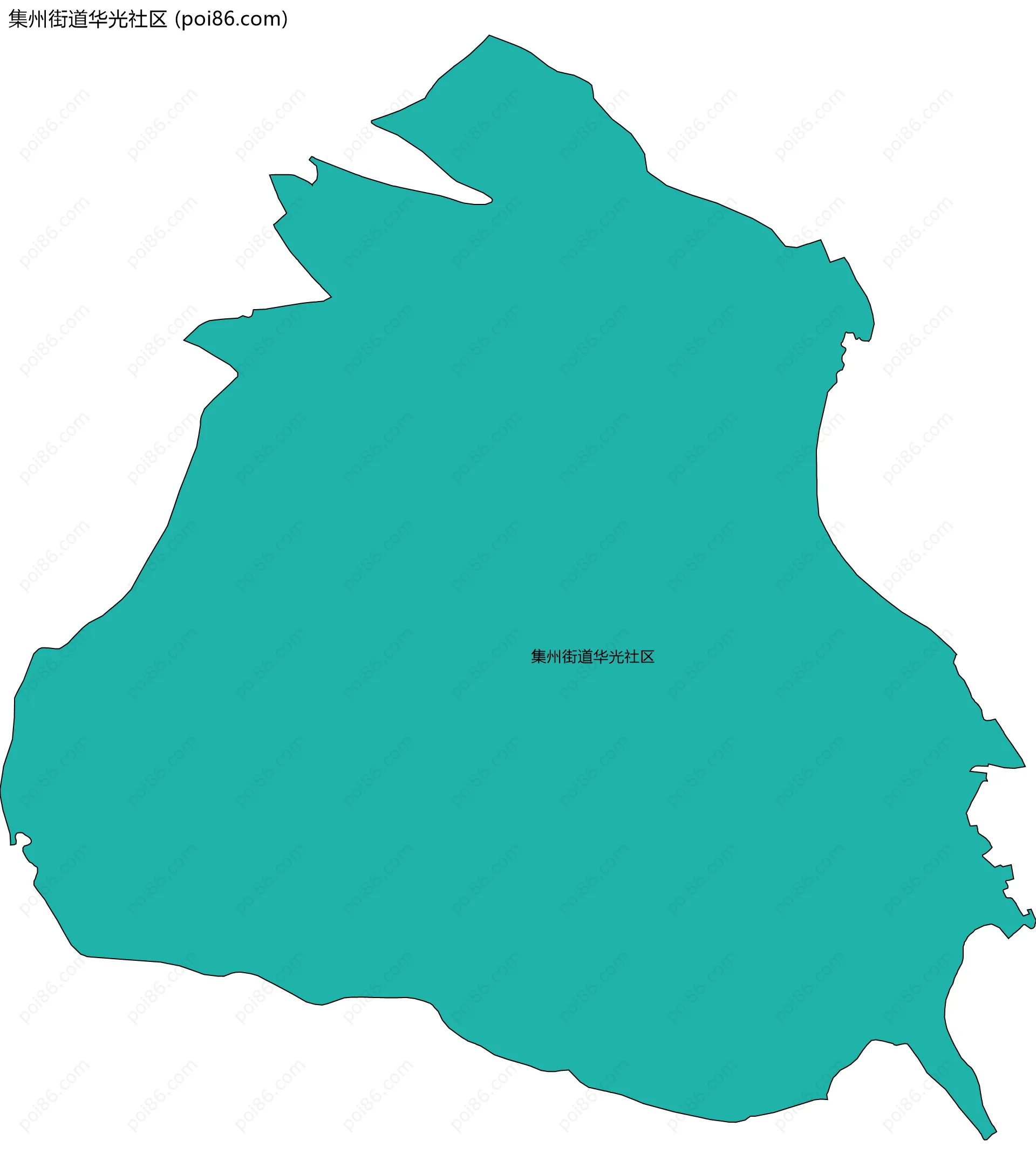 集州街道华光社区边界地图