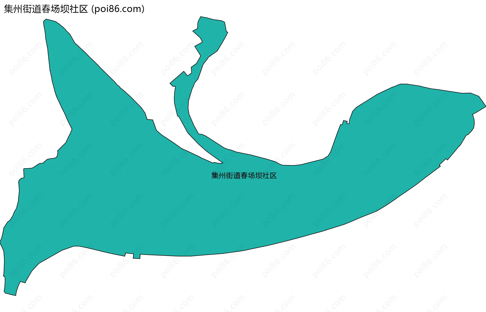 集州街道春场坝社区边界地图