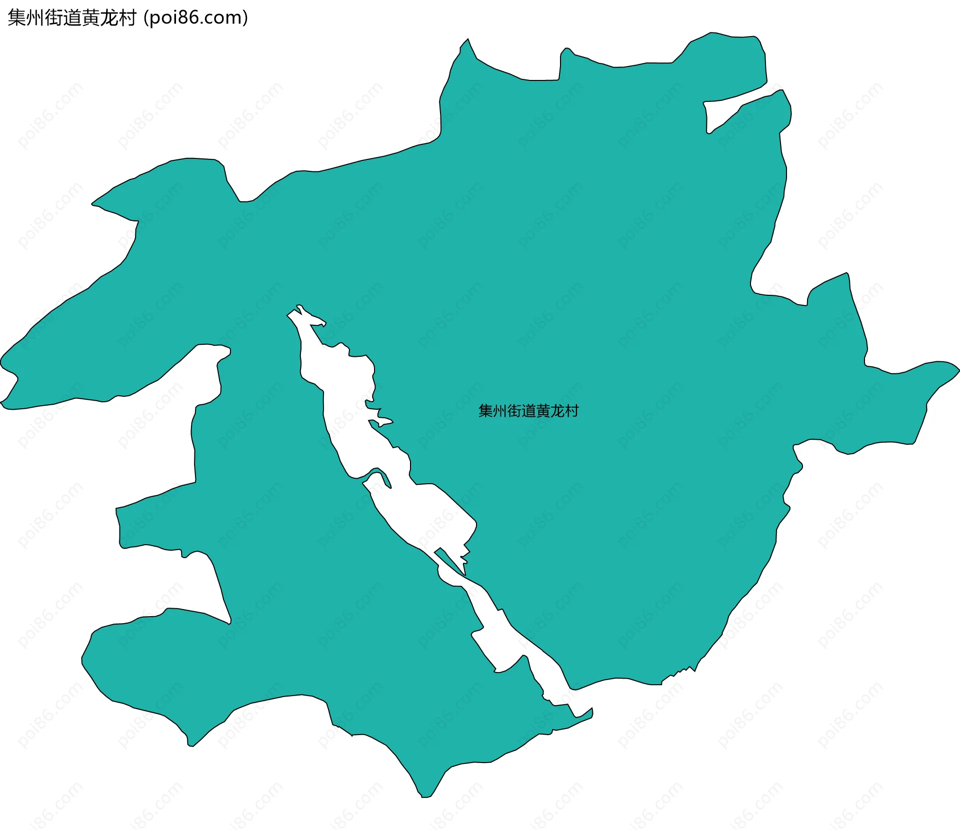 集州街道黄龙村边界地图