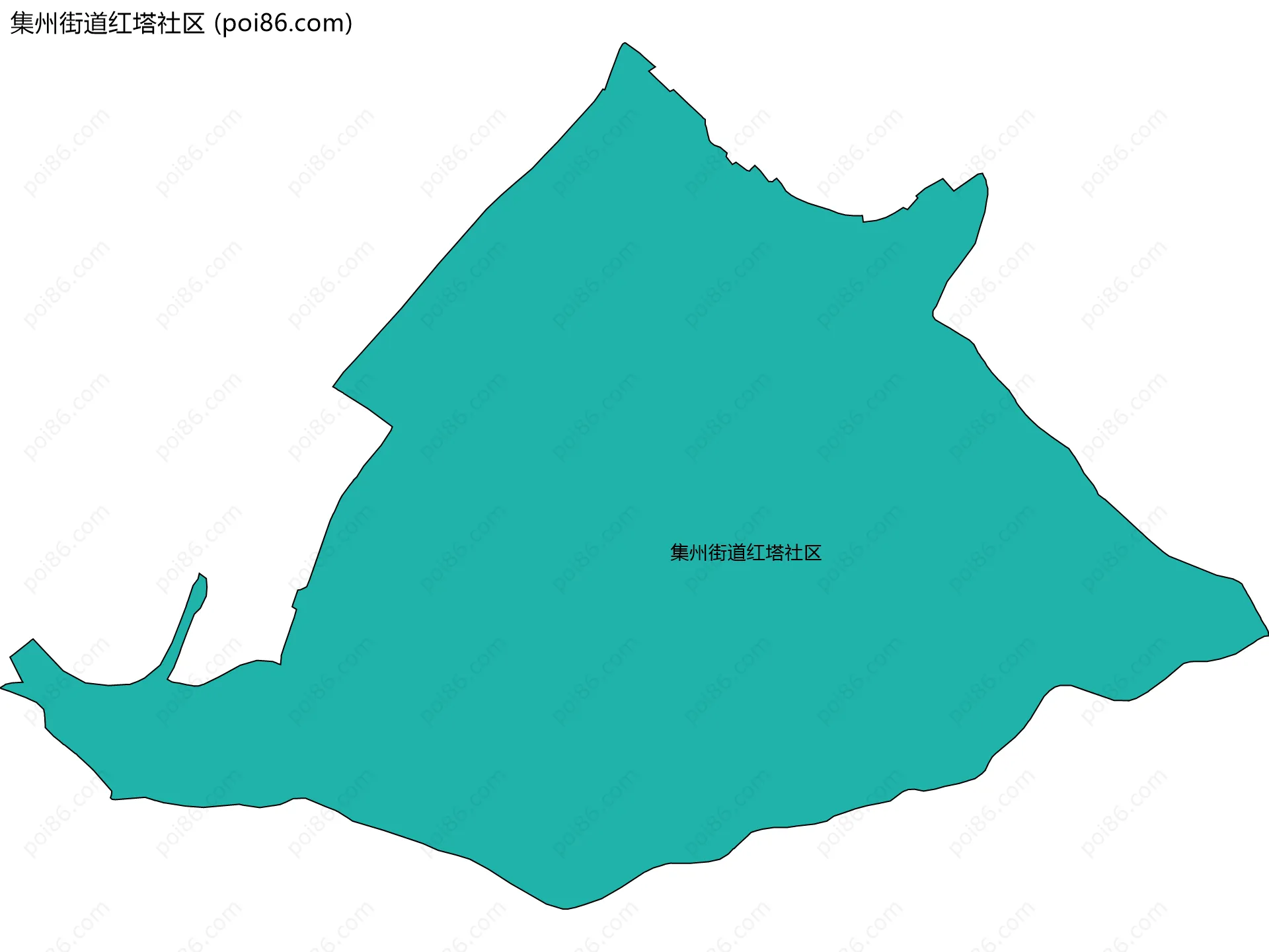 集州街道红塔社区边界地图