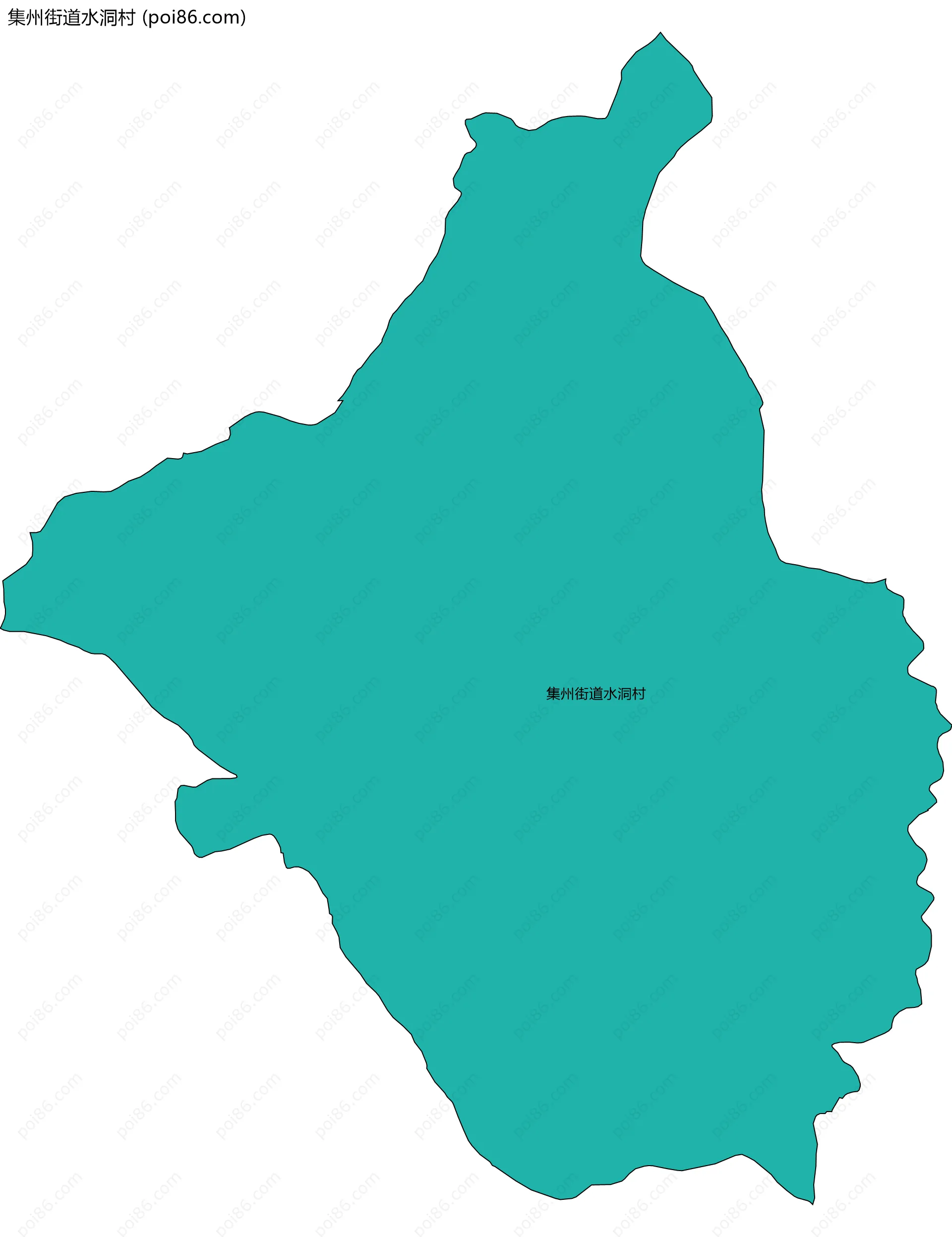 集州街道水洞村边界地图