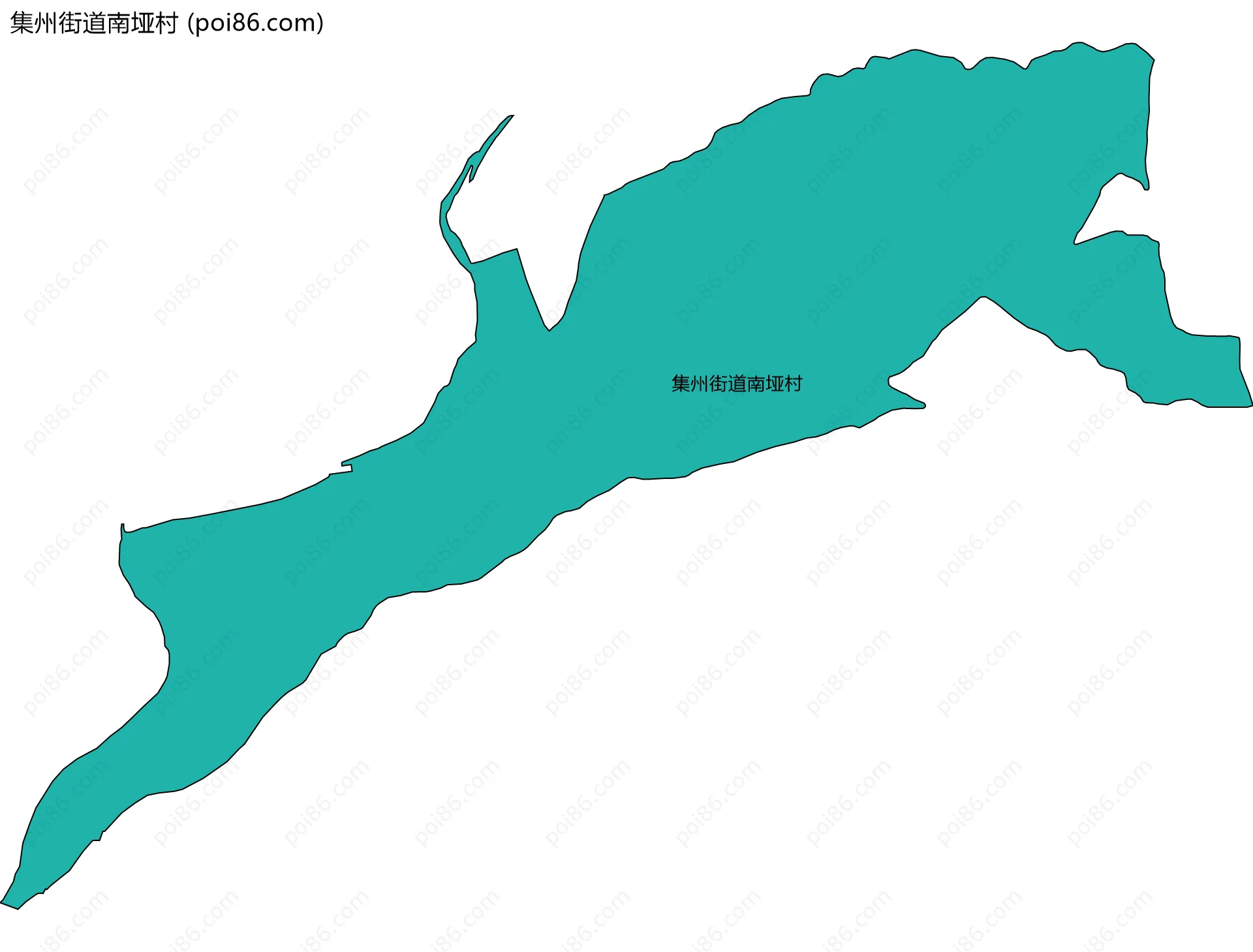 集州街道南垭村边界地图