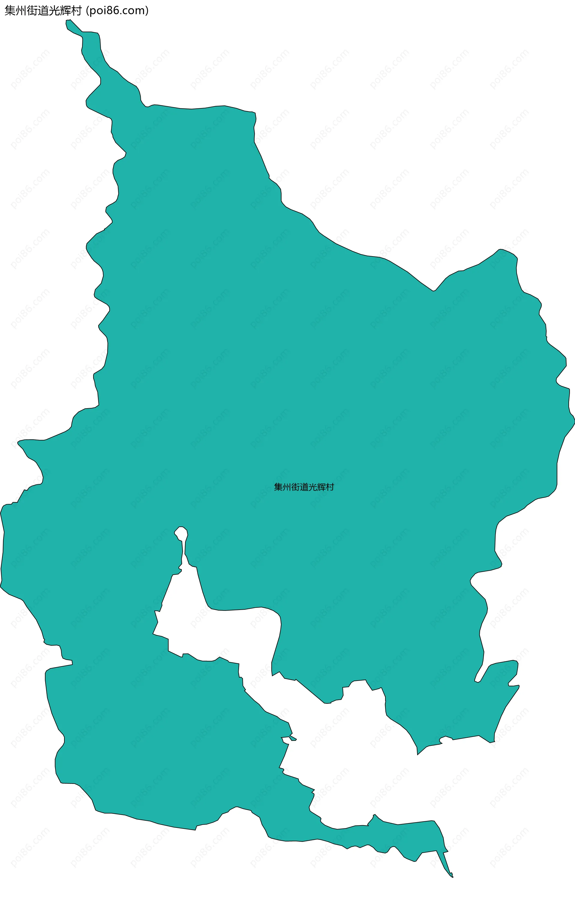 集州街道光辉村边界地图