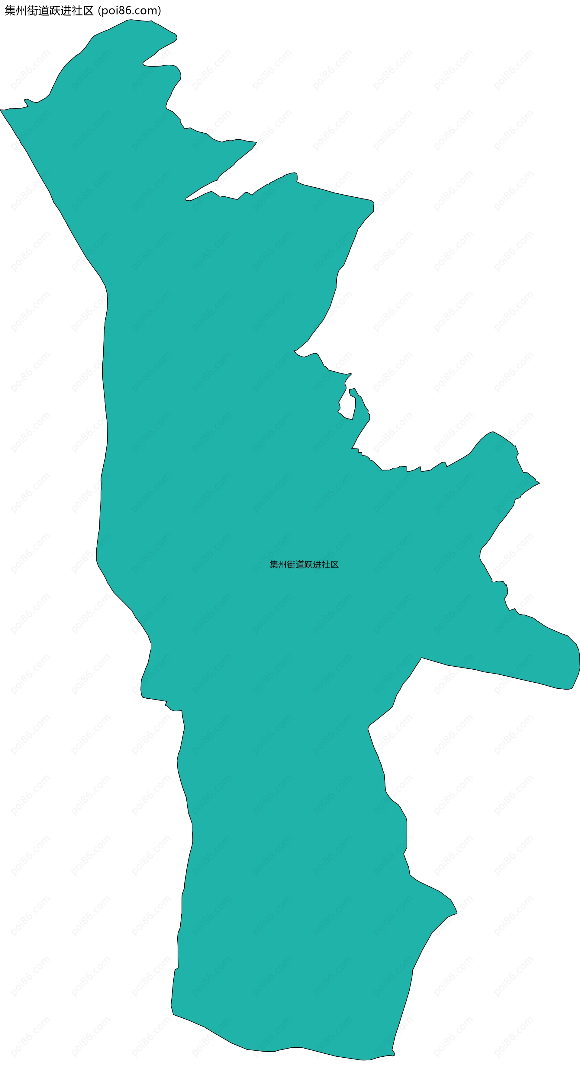 集州街道跃进社区边界地图