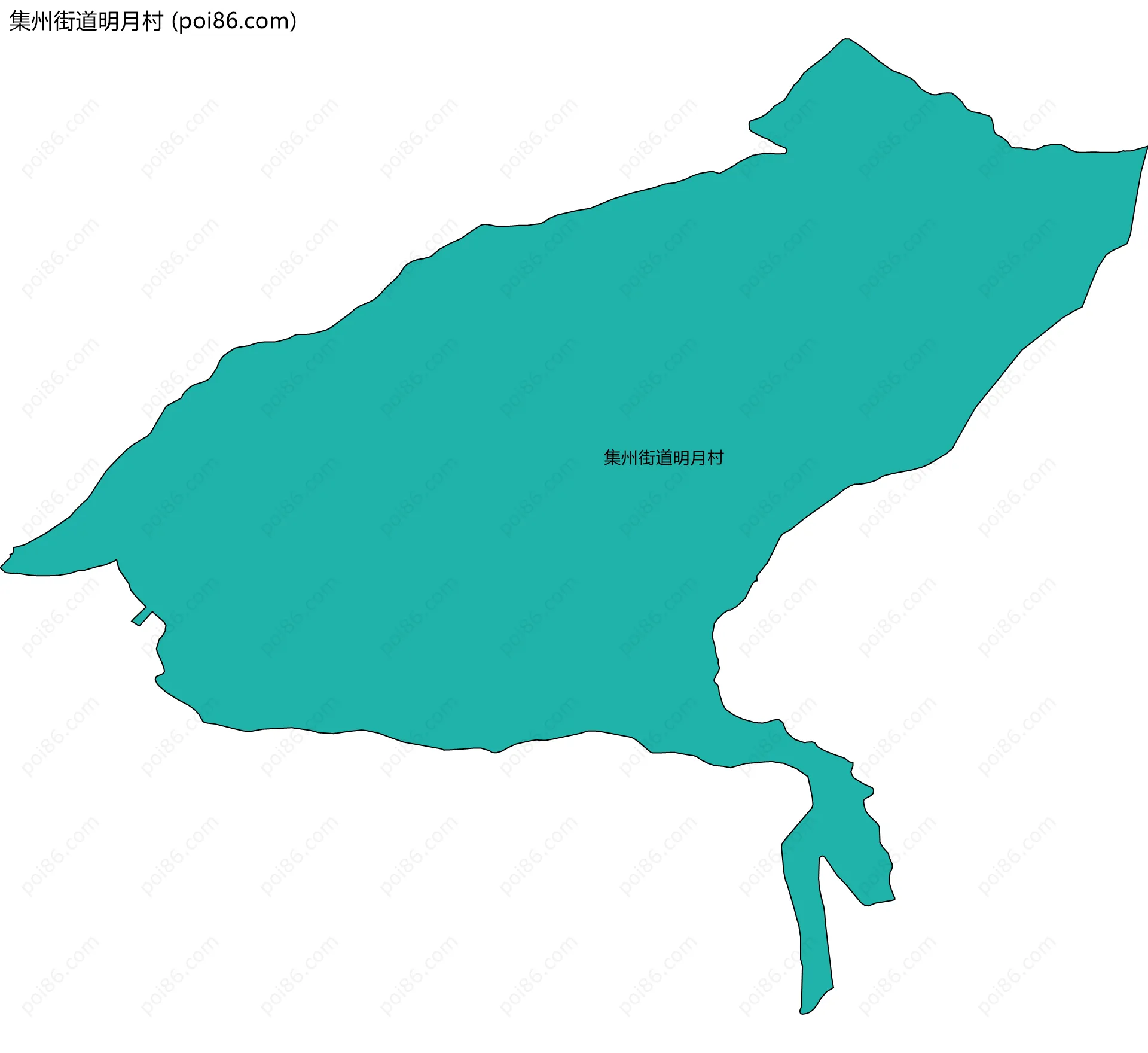 集州街道明月村边界地图