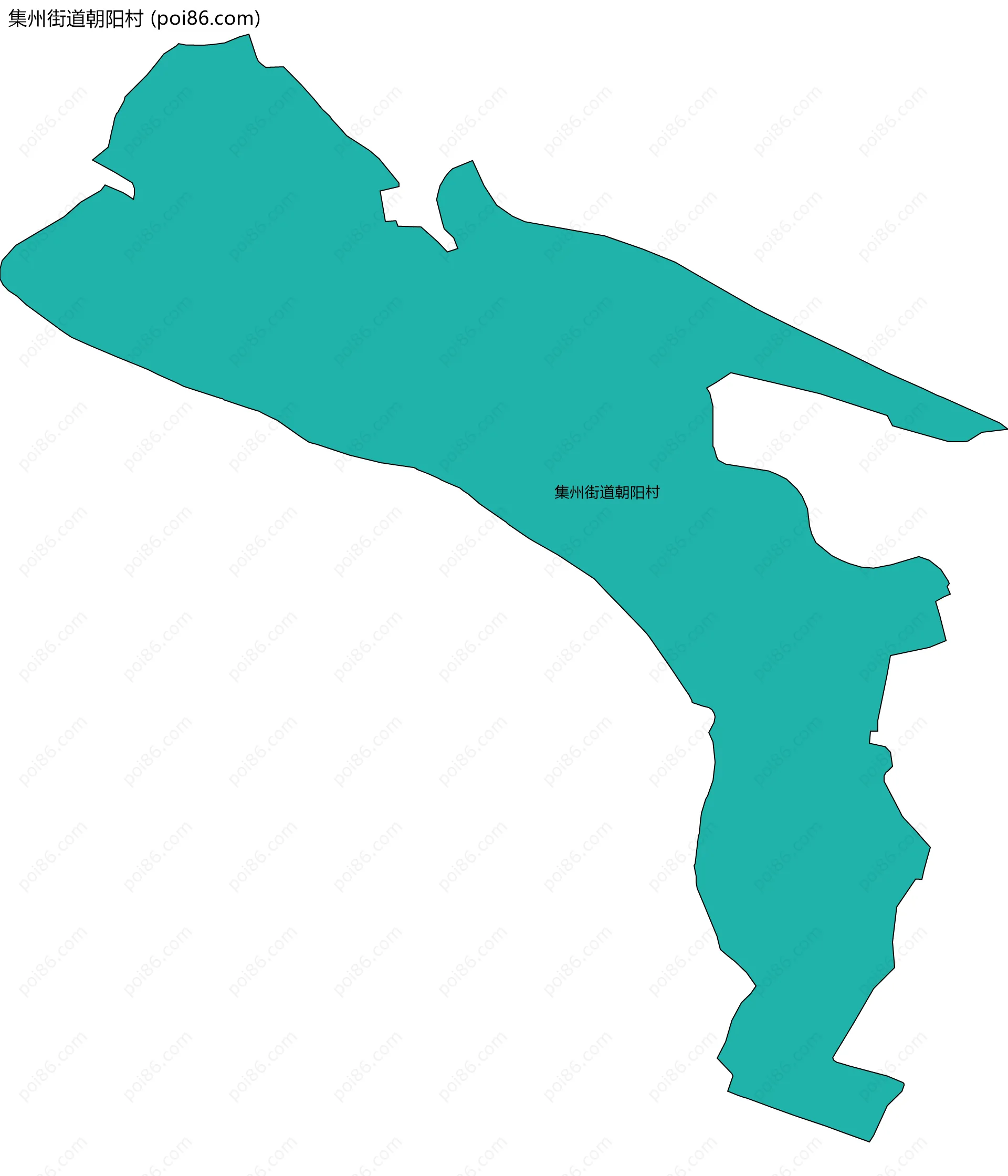 集州街道朝阳村边界地图