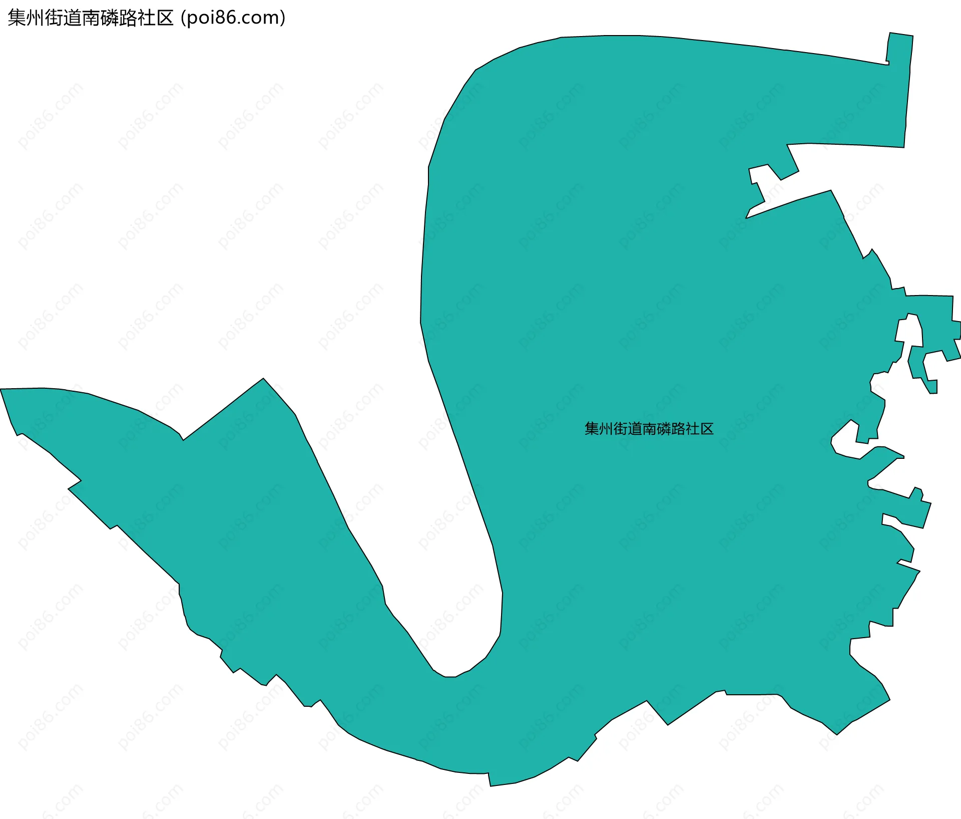 集州街道南磷路社区边界地图