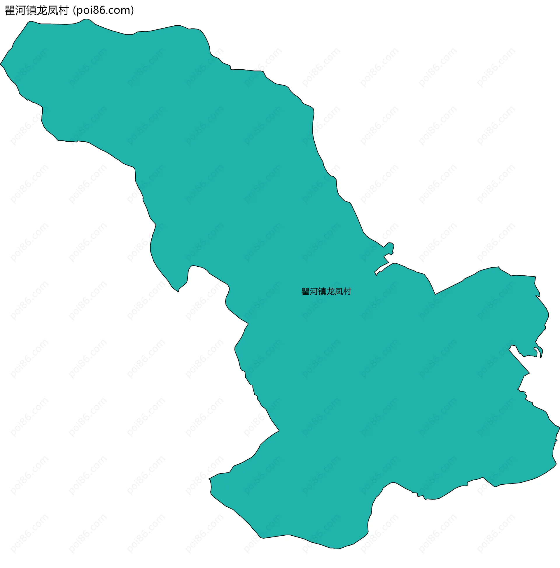 瞿河镇龙凤村边界地图