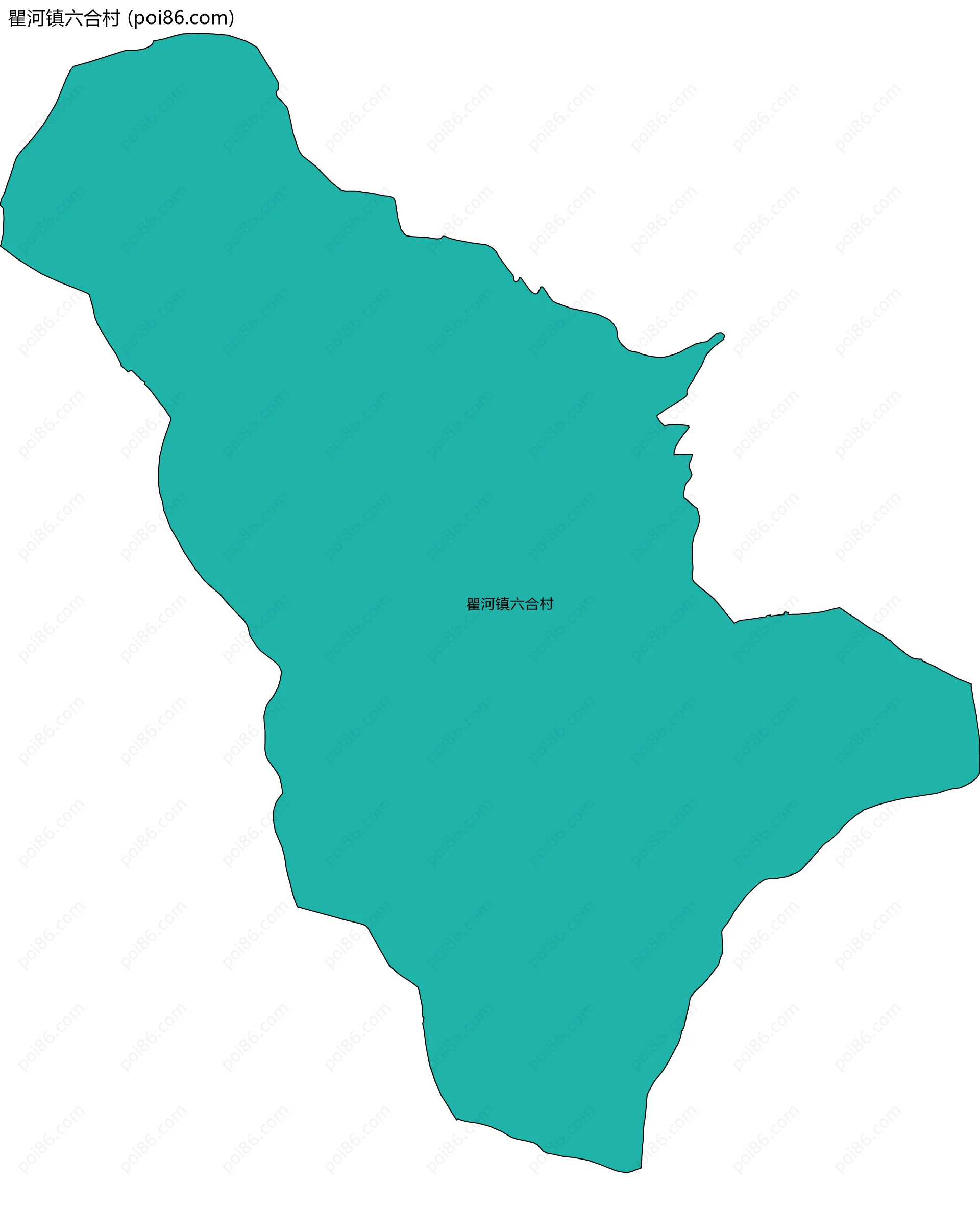 瞿河镇六合村边界地图