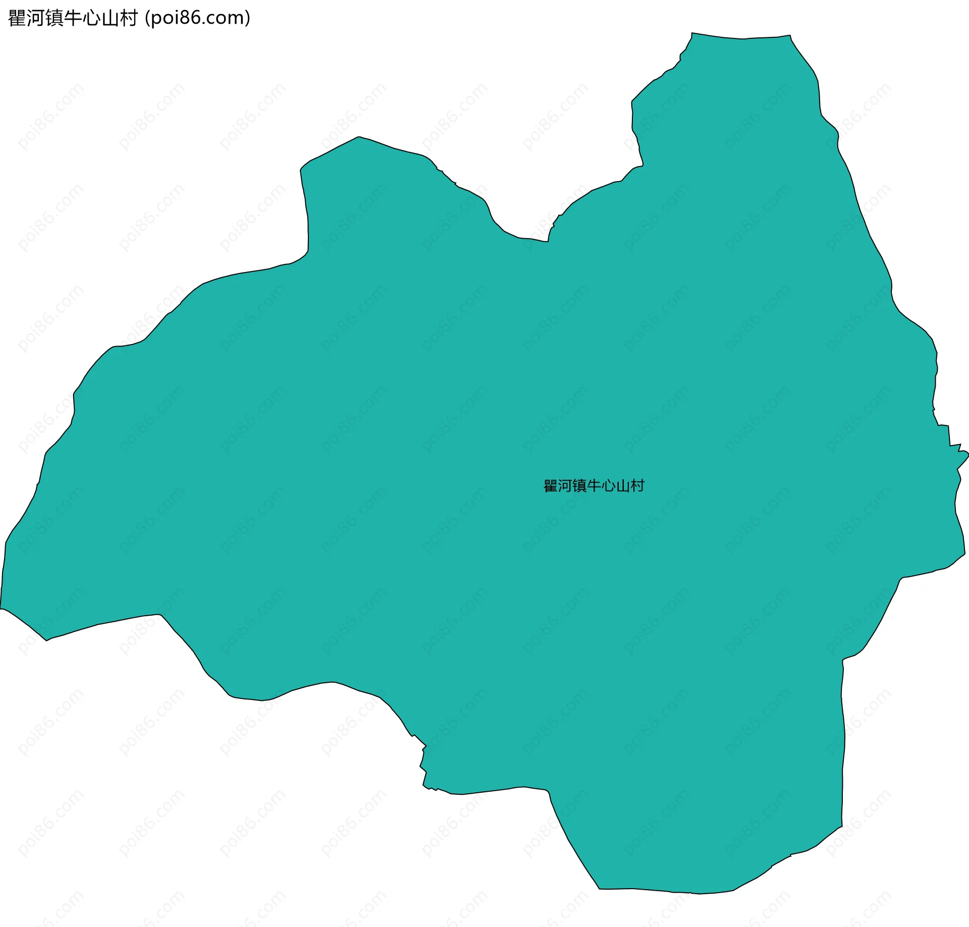 瞿河镇牛心山村边界地图