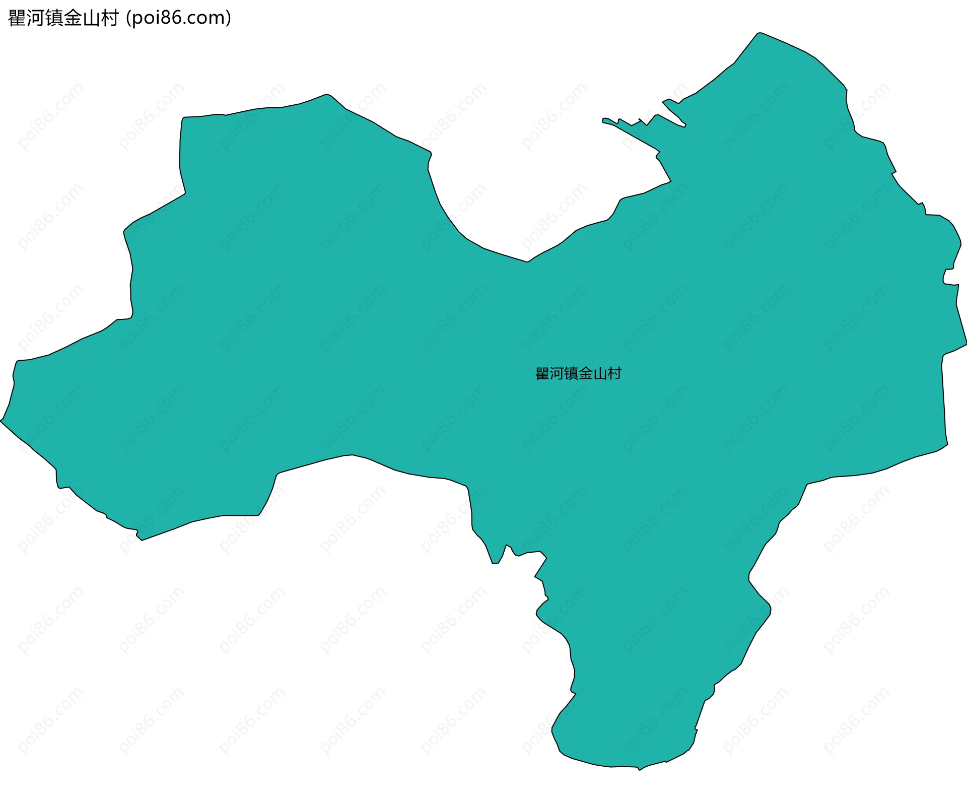 瞿河镇金山村边界地图