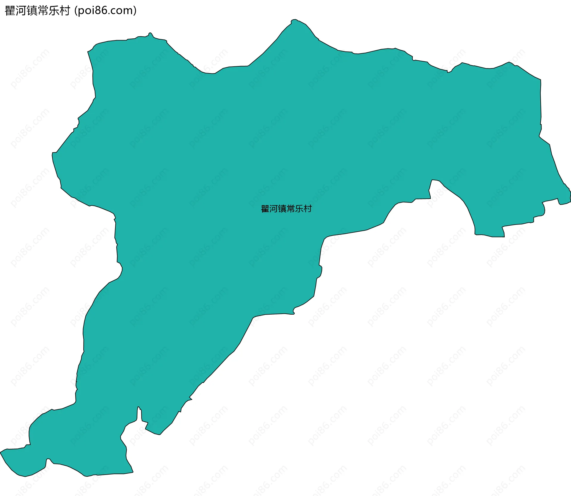 瞿河镇常乐村边界地图