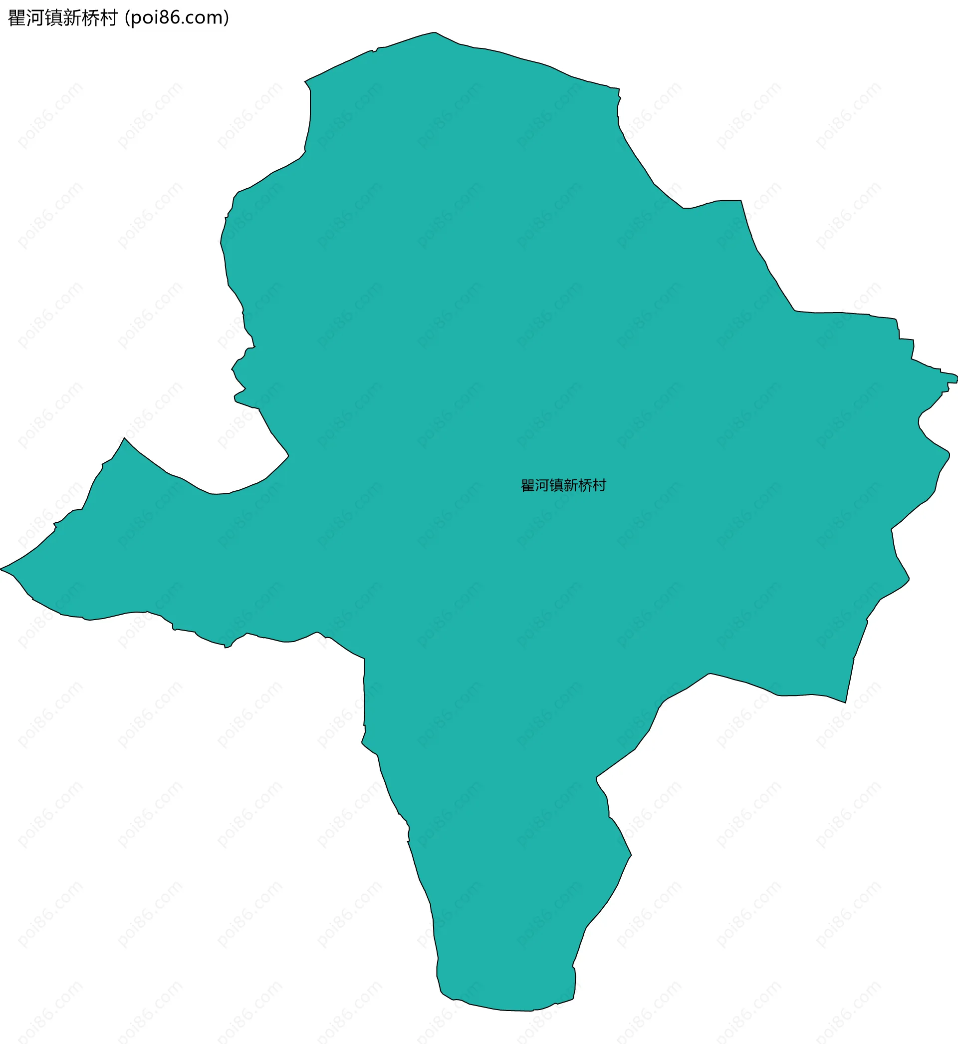 瞿河镇新桥村边界地图