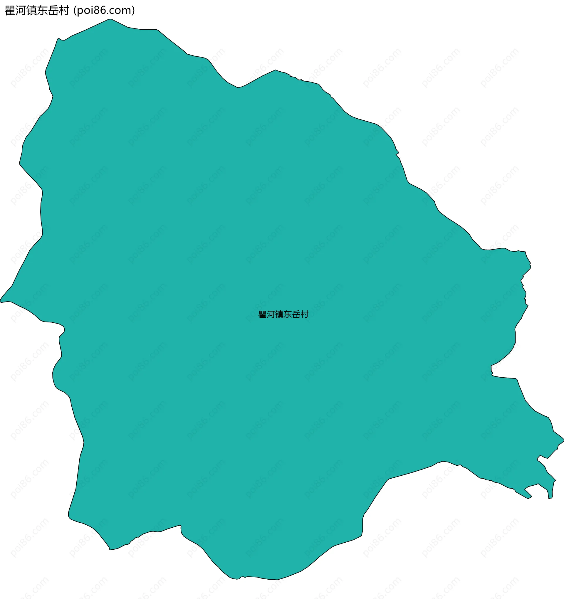 瞿河镇东岳村边界地图