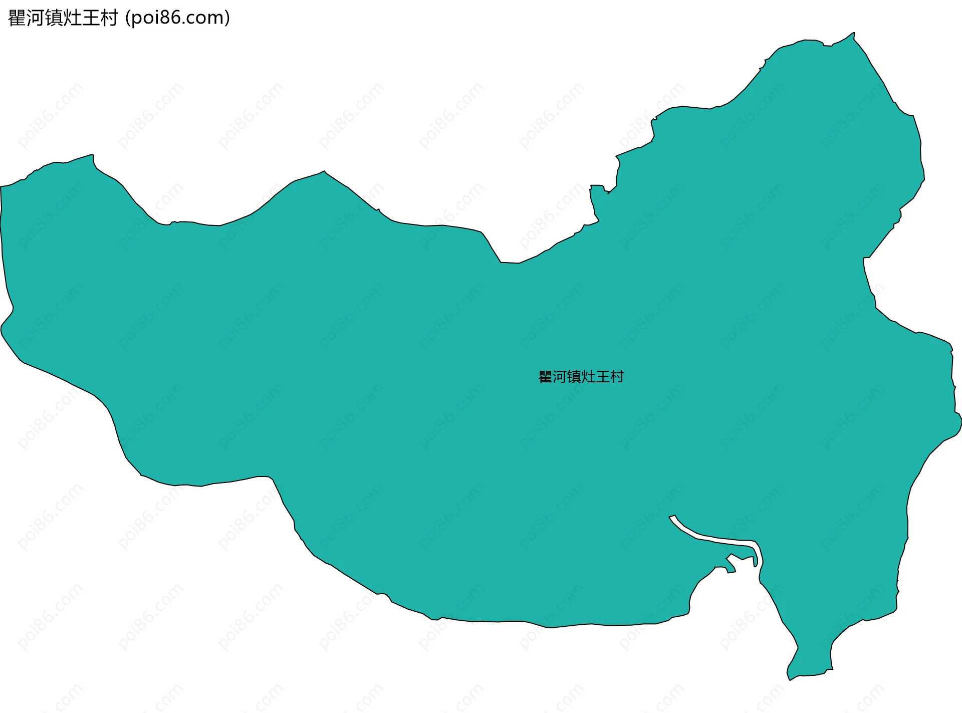 瞿河镇灶王村边界地图