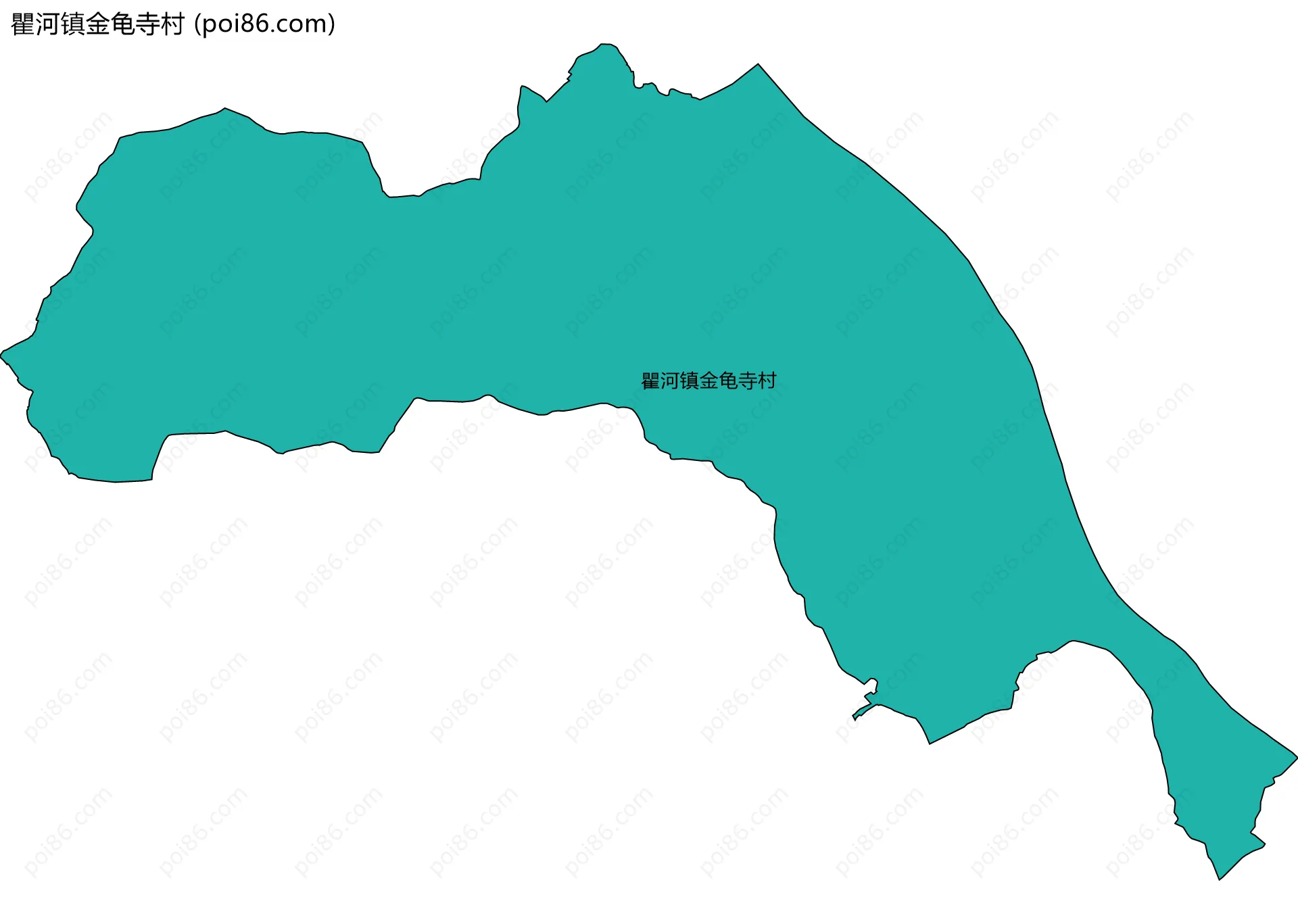 瞿河镇金龟寺村边界地图