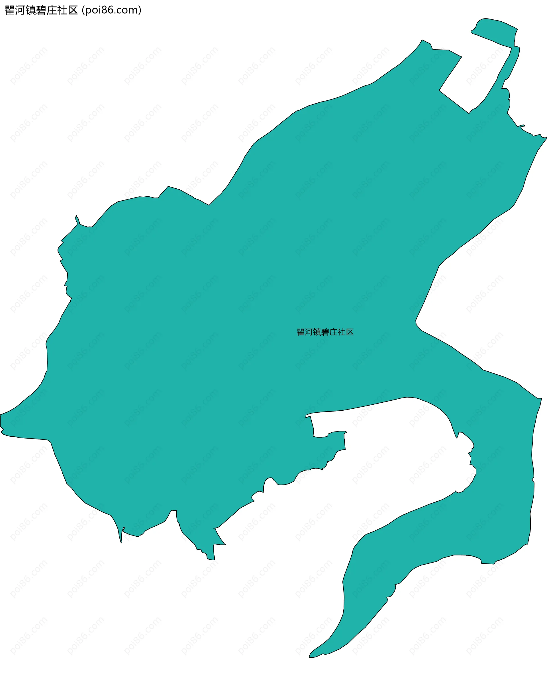 瞿河镇碧庄社区边界地图