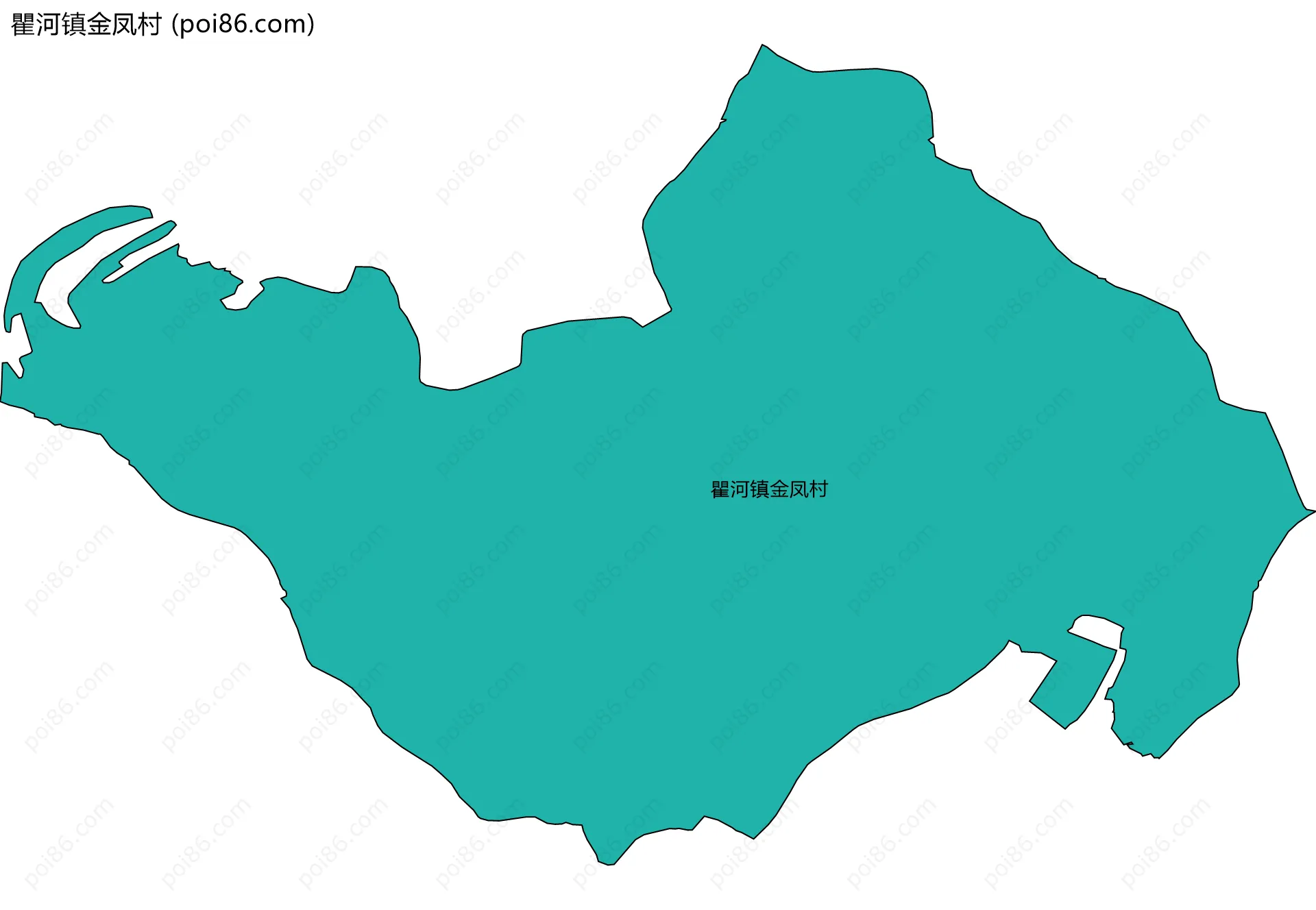 瞿河镇金凤村边界地图
