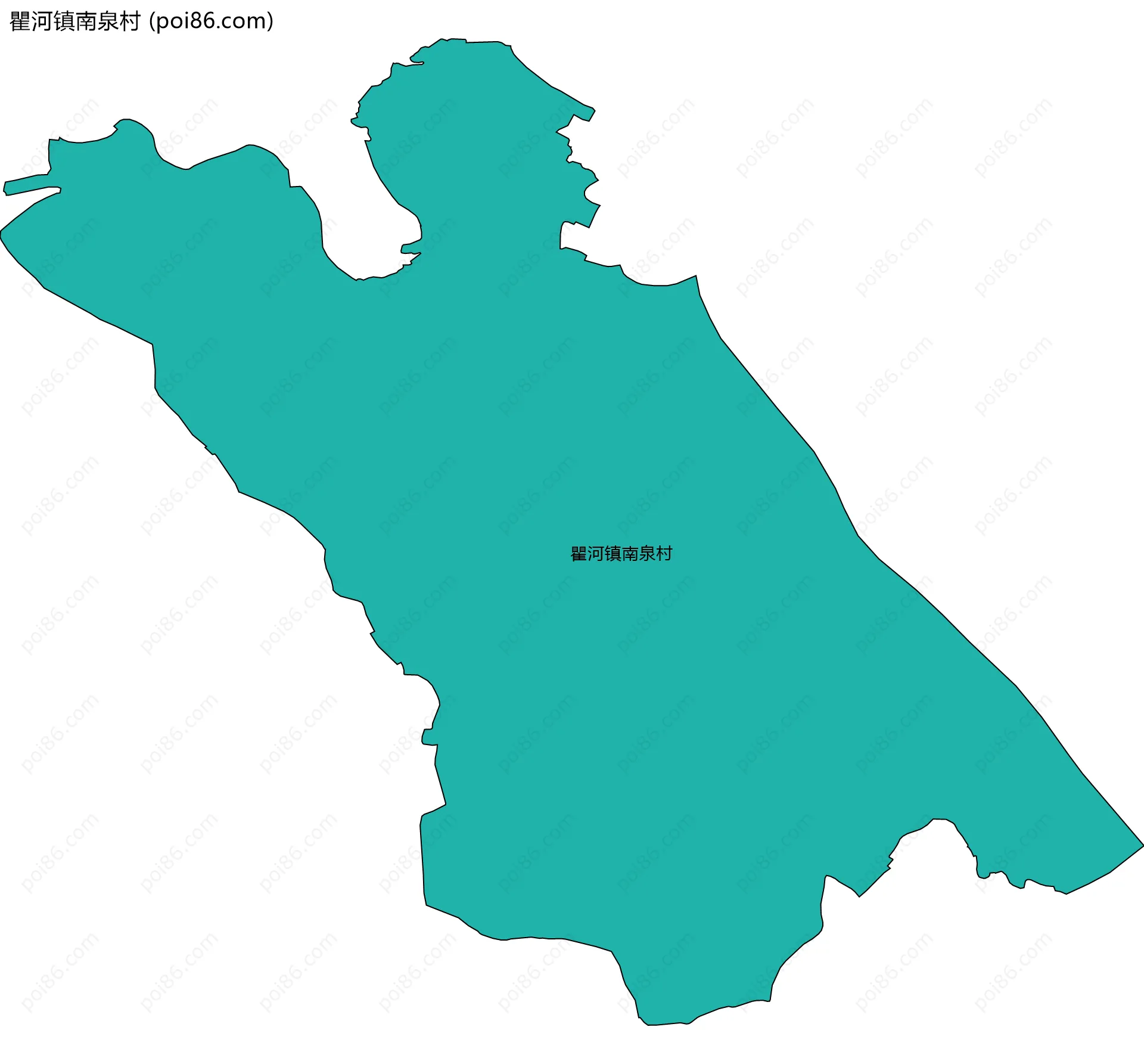 瞿河镇南泉村边界地图