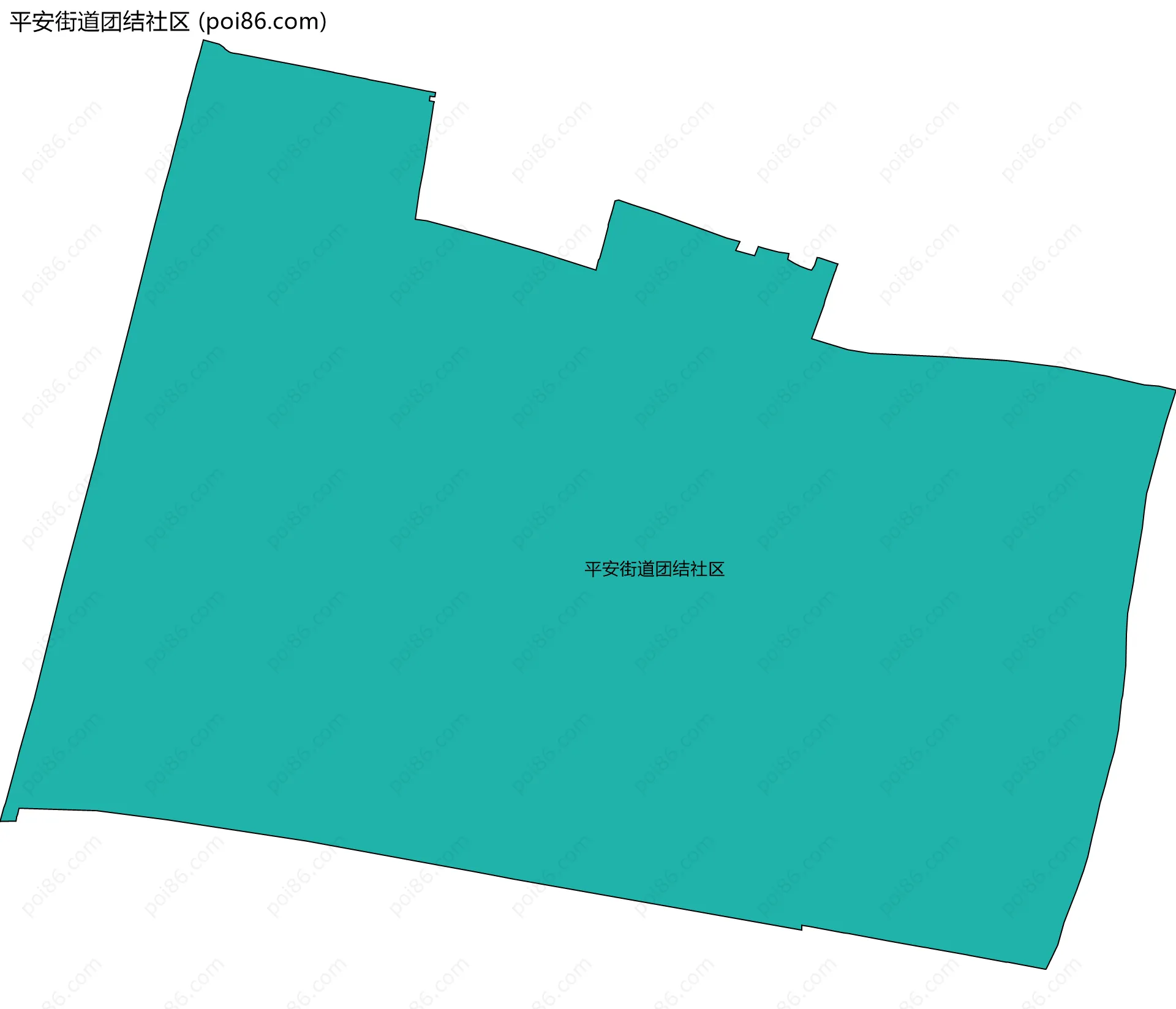 平安街道团结社区边界地图