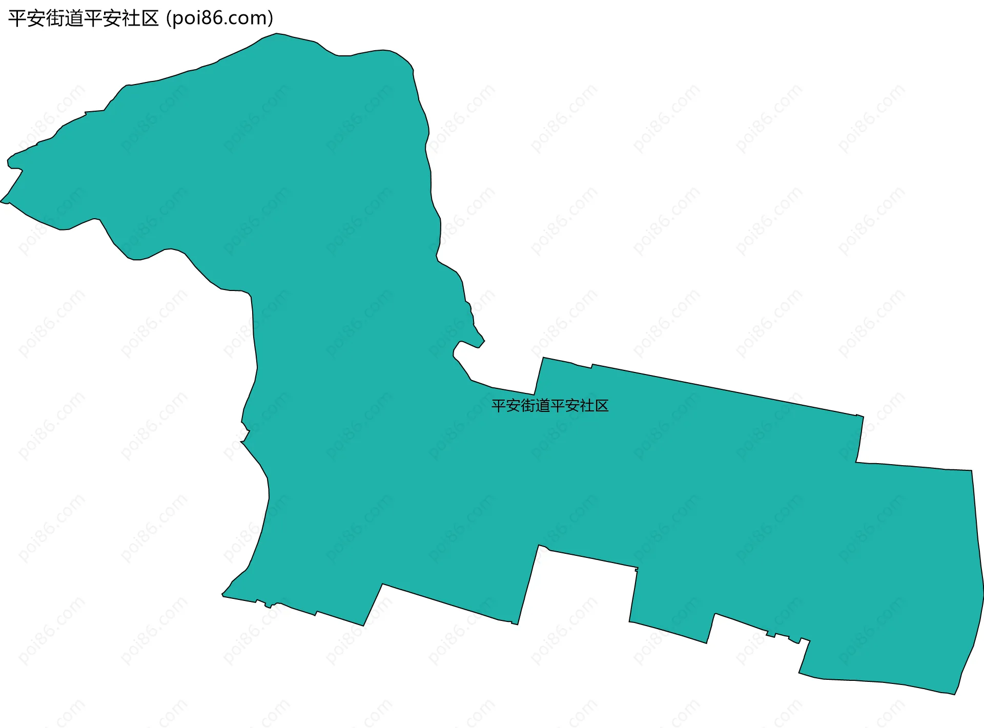 平安街道平安社区边界地图