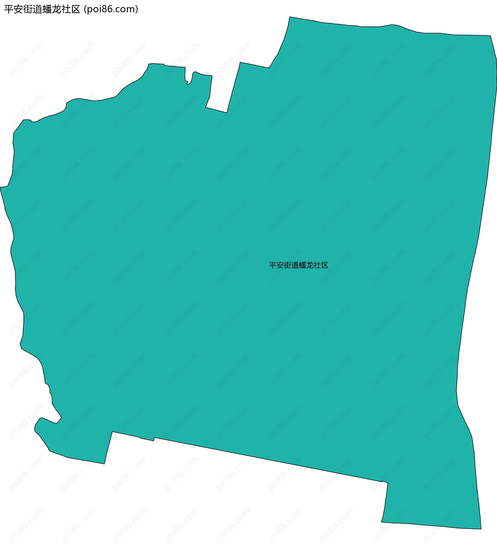平安街道蟠龙社区边界地图