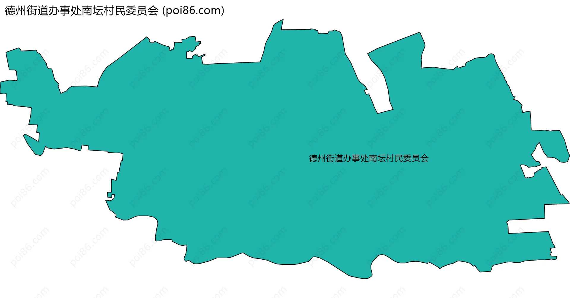 德州街道办事处南坛村民委员会边界地图