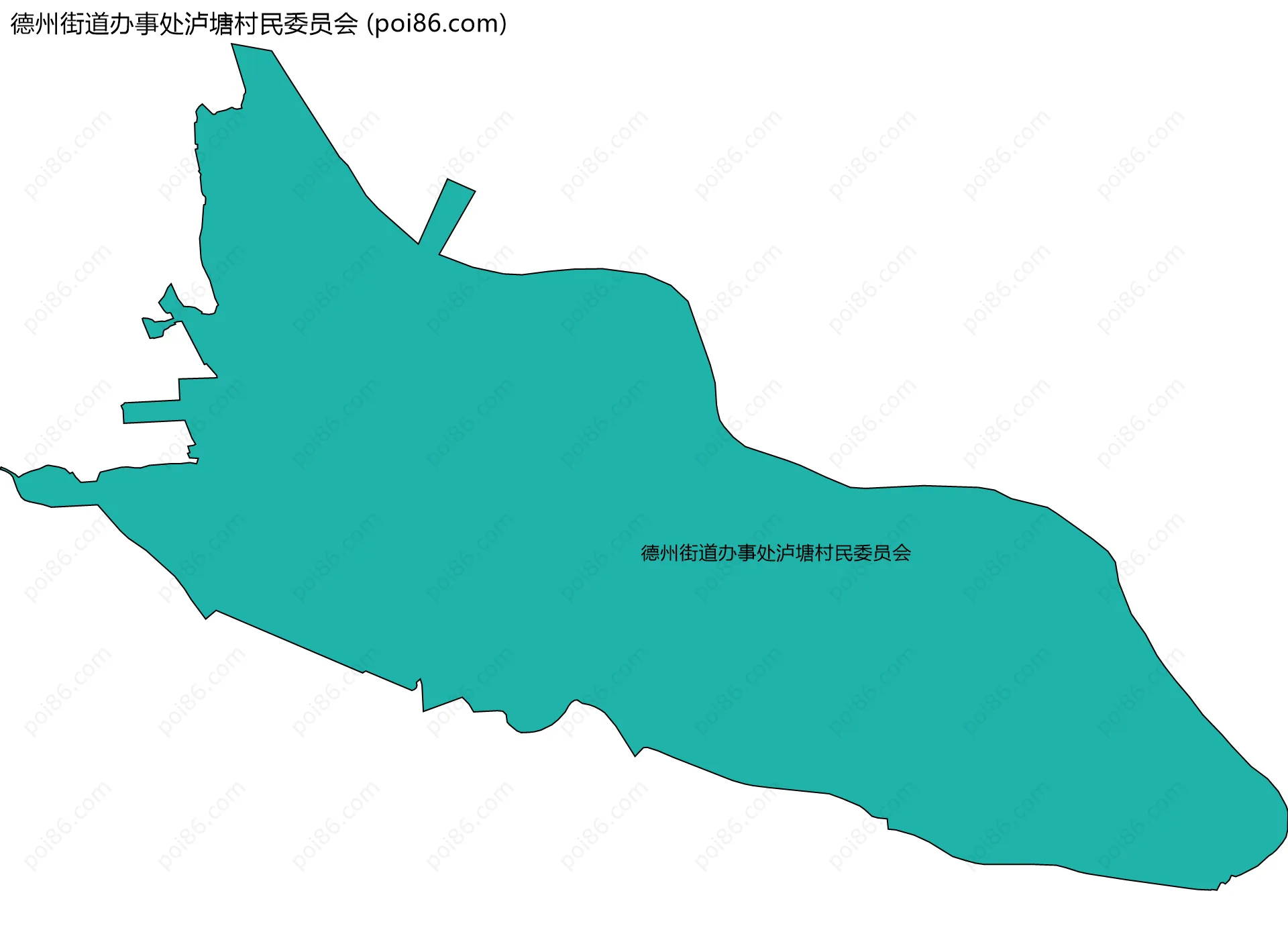 德州街道办事处泸塘村民委员会边界地图