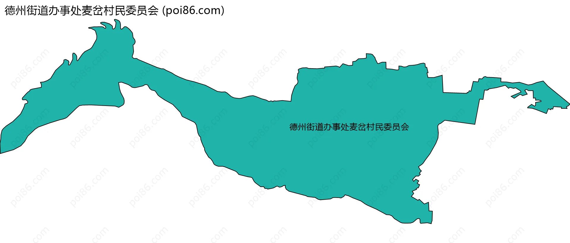 德州街道办事处麦岔村民委员会边界地图