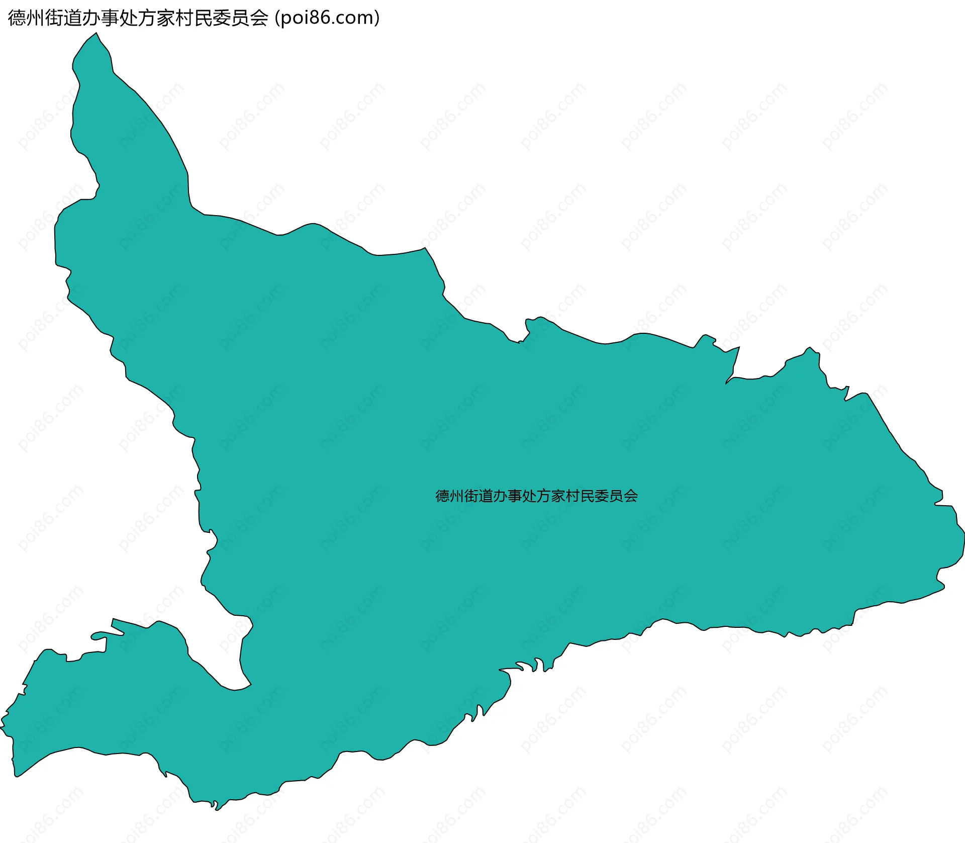 德州街道办事处方家村民委员会边界地图