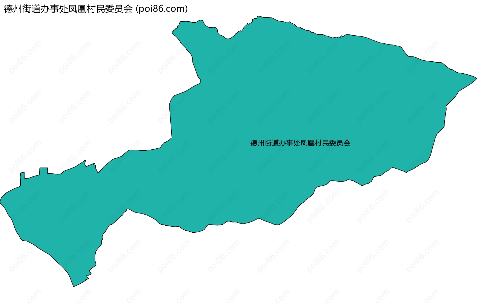德州街道办事处凤凰村民委员会边界地图