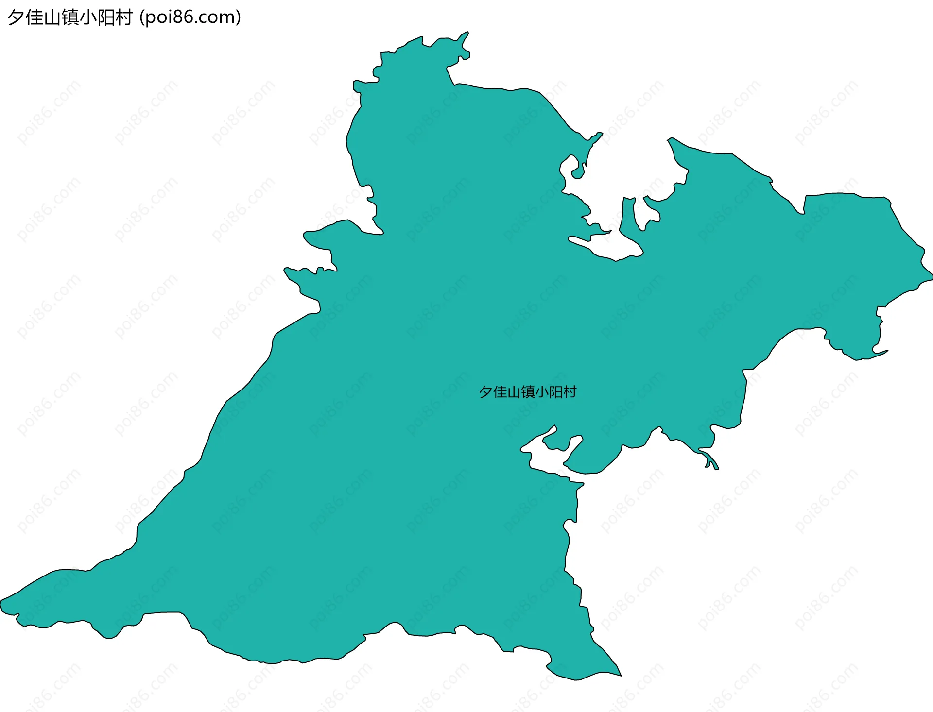 夕佳山镇小阳村边界地图