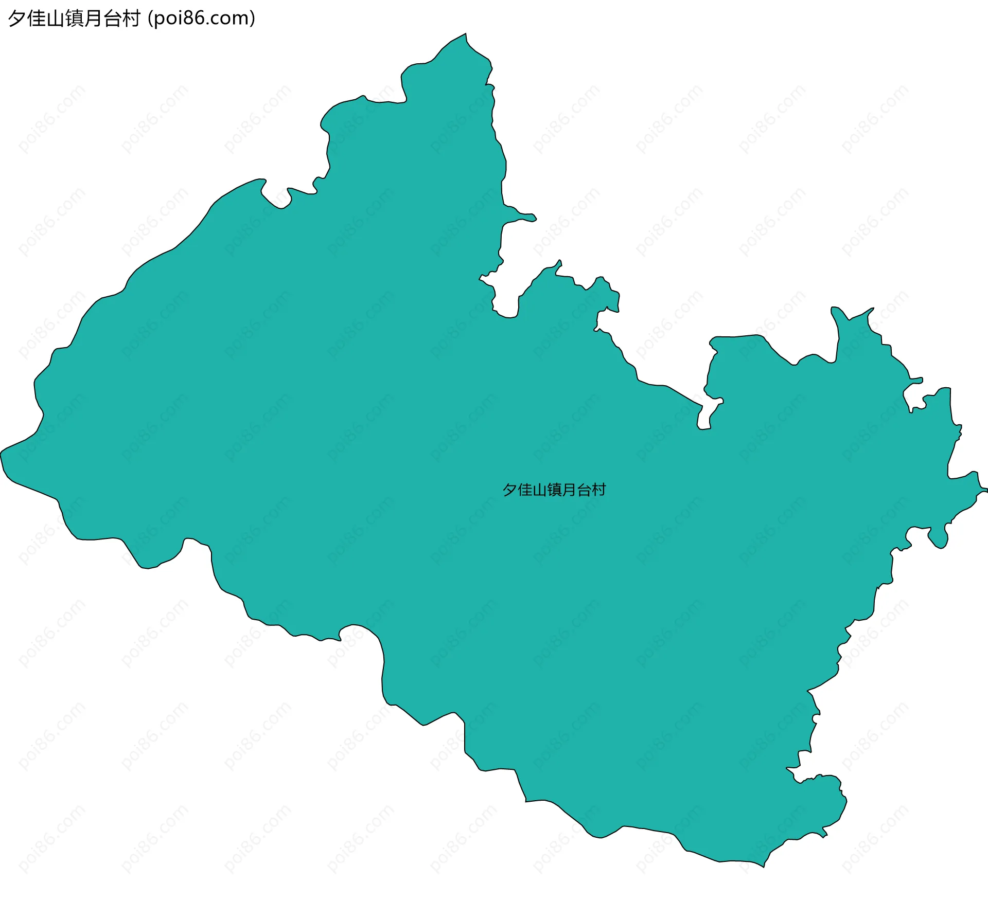 夕佳山镇月台村边界地图