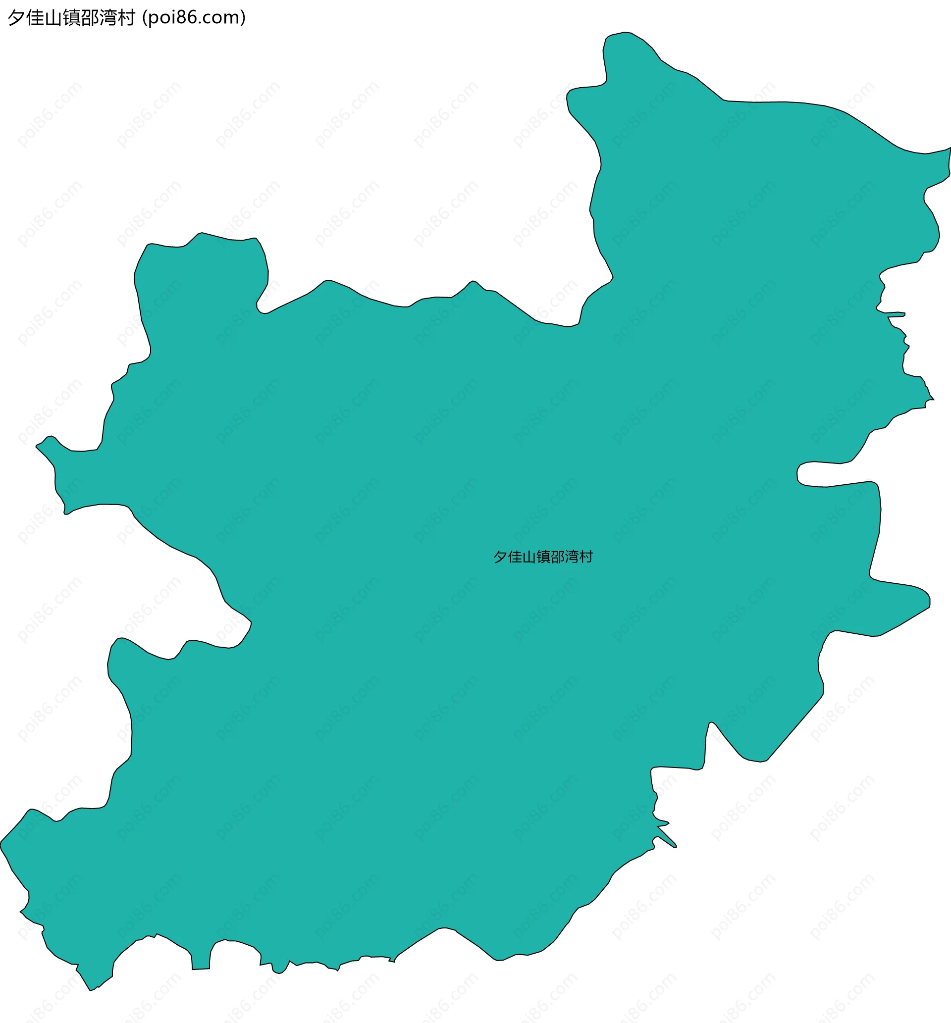 夕佳山镇邵湾村边界地图