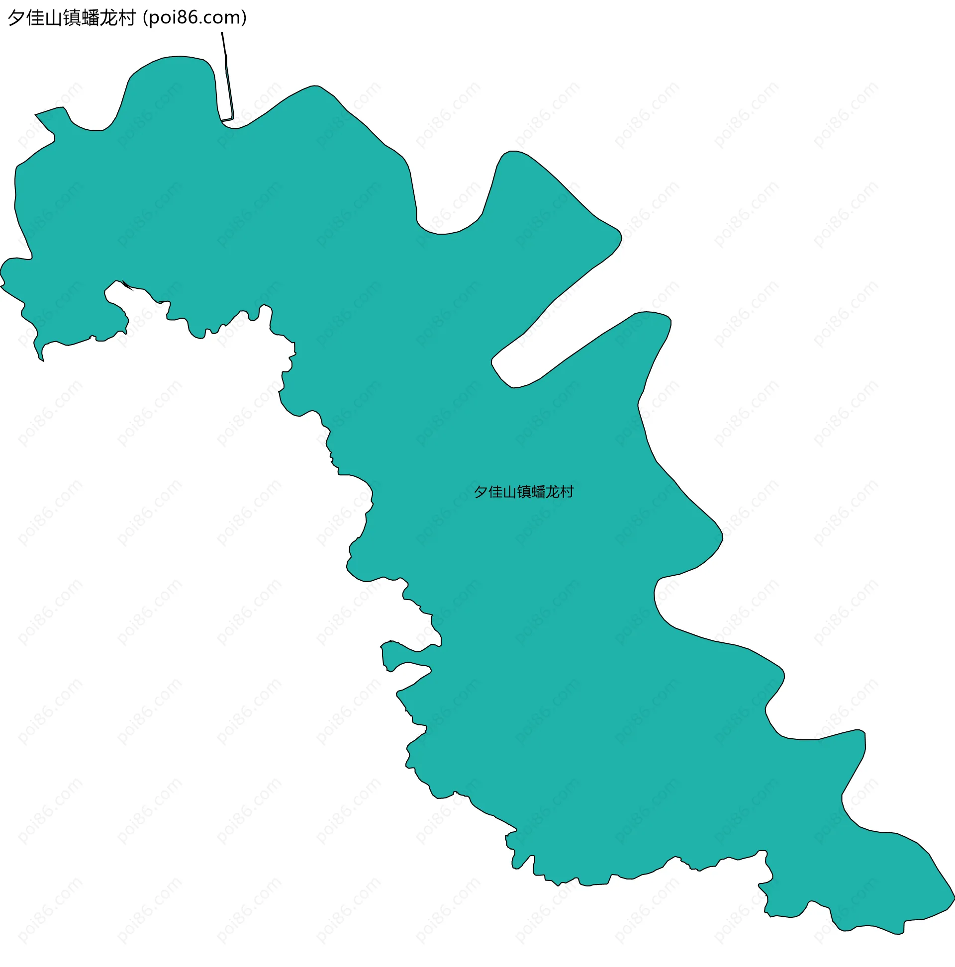 夕佳山镇蟠龙村边界地图