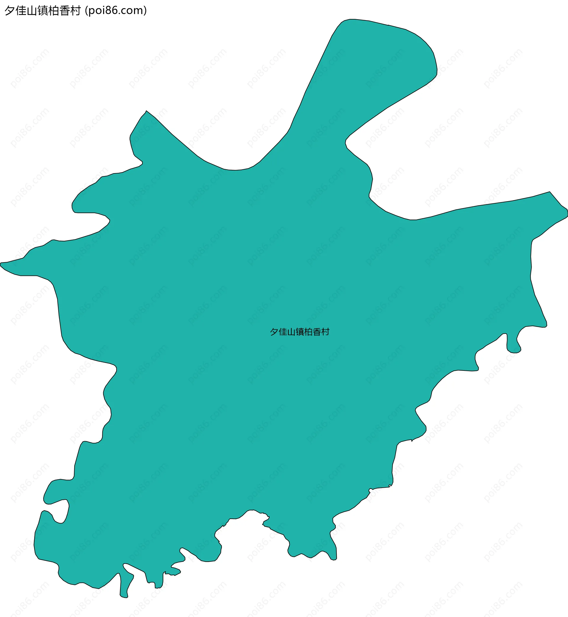 夕佳山镇柏香村边界地图